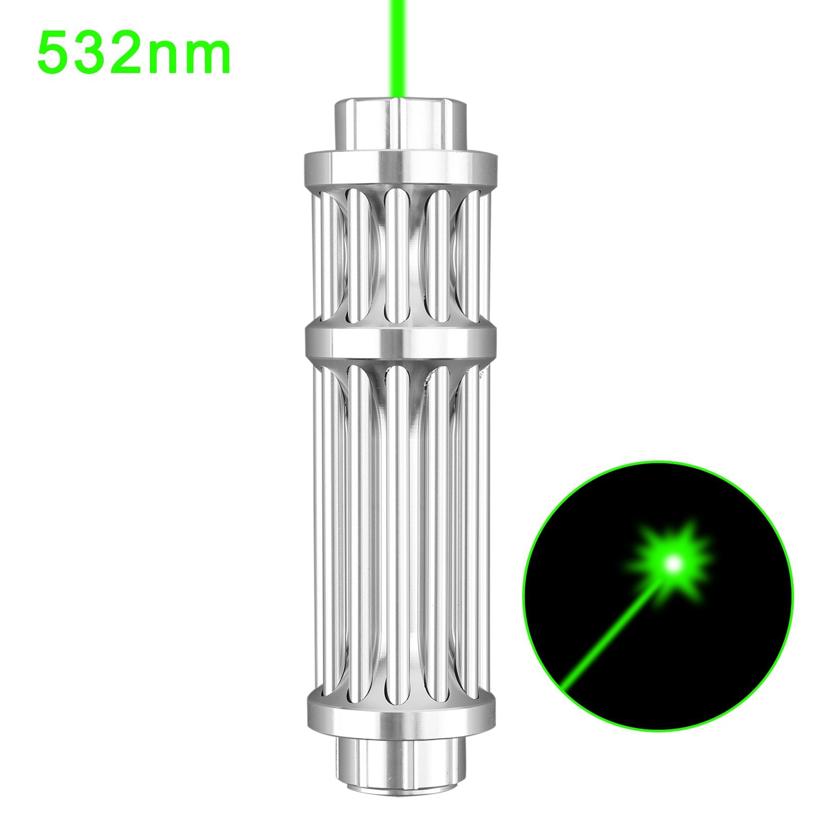 Pointeur Laser vert haute puissance 1MW 532nm, 20 milles, faisceau lumineux militaire brûlant