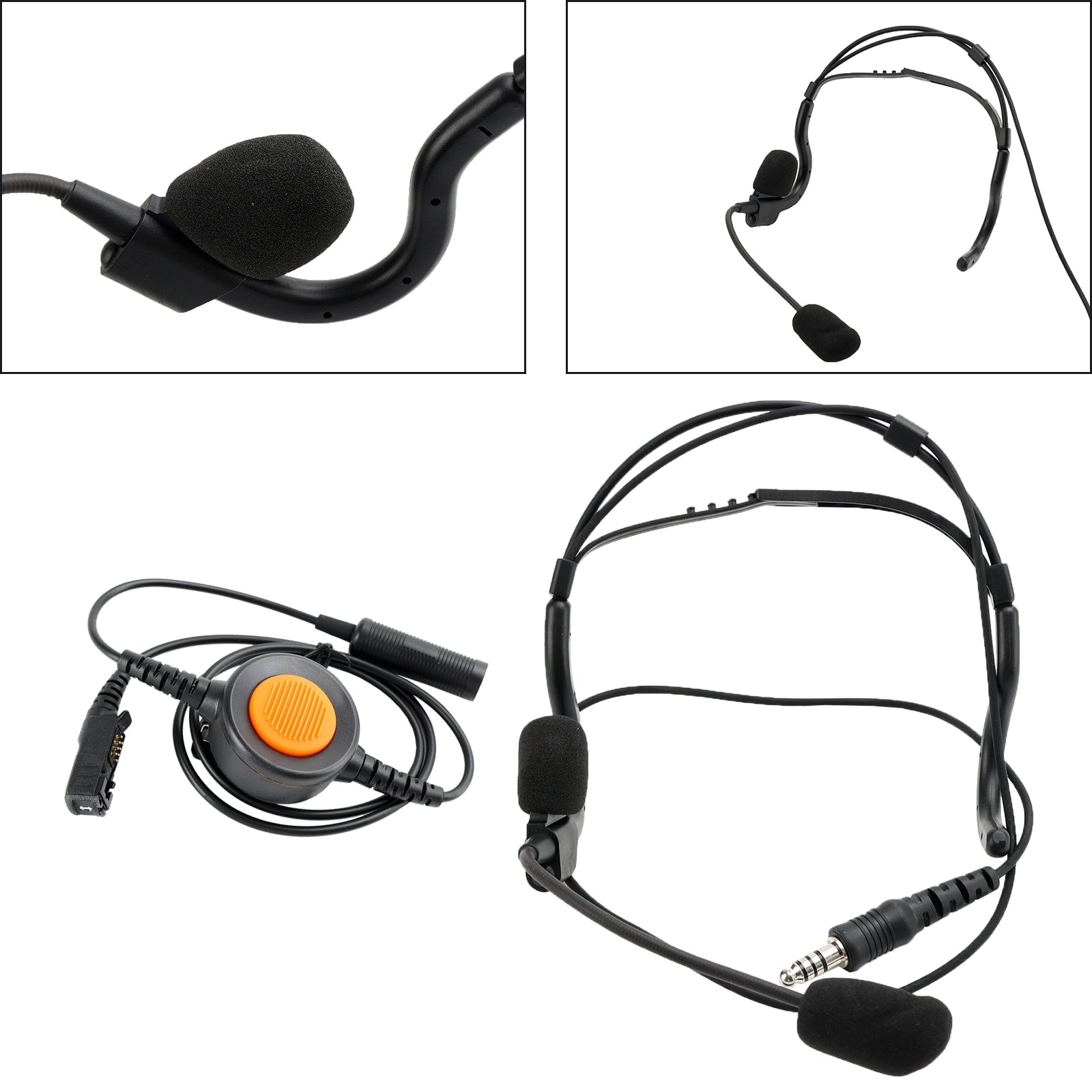 7.1-C8 Achteraan gemonteerde grote plug tactische headset voor XPR3300/3500 XIRP6600/P6620