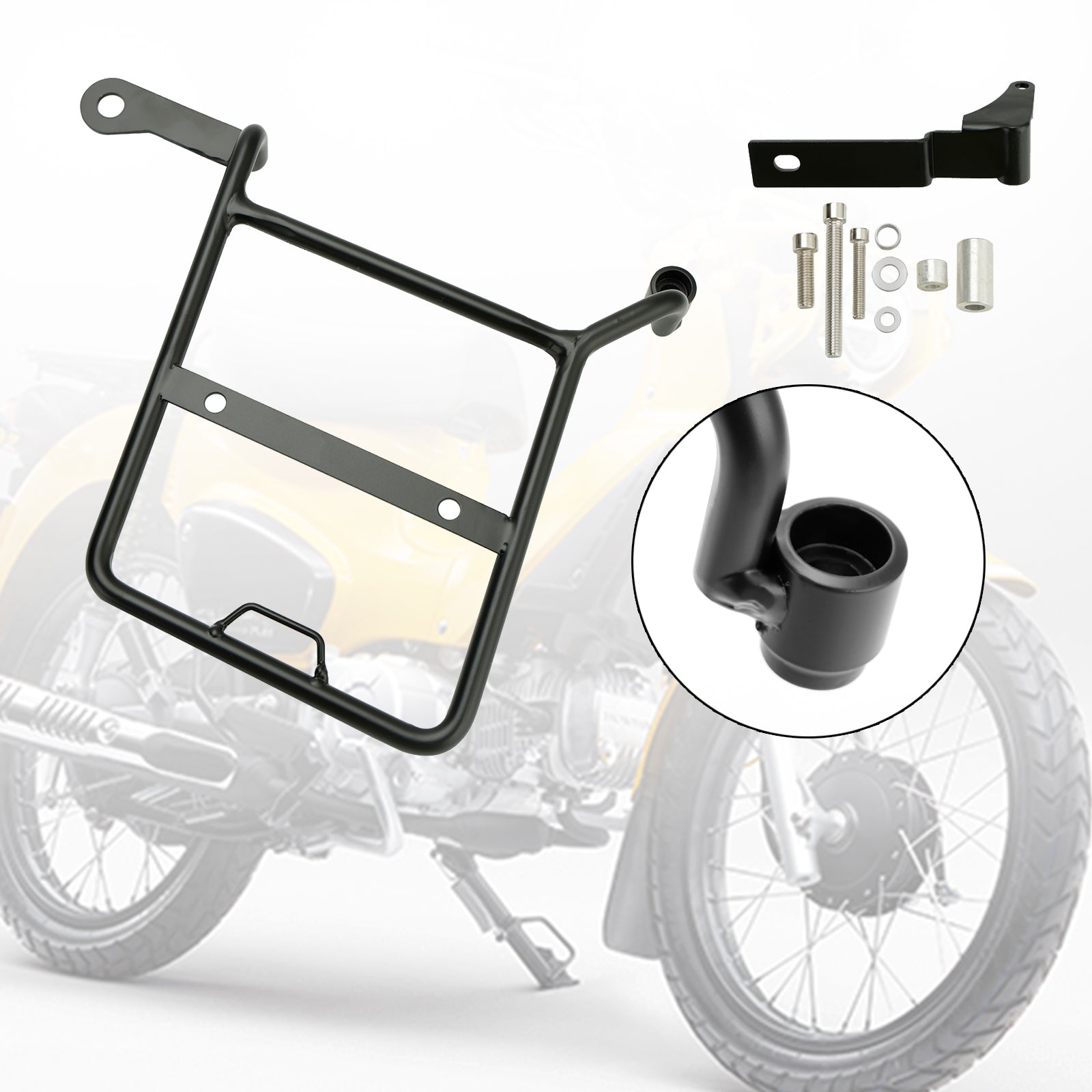 Honda CROSS CUB SUPER CUB Side Saddle Bag Mounting Bracket Black