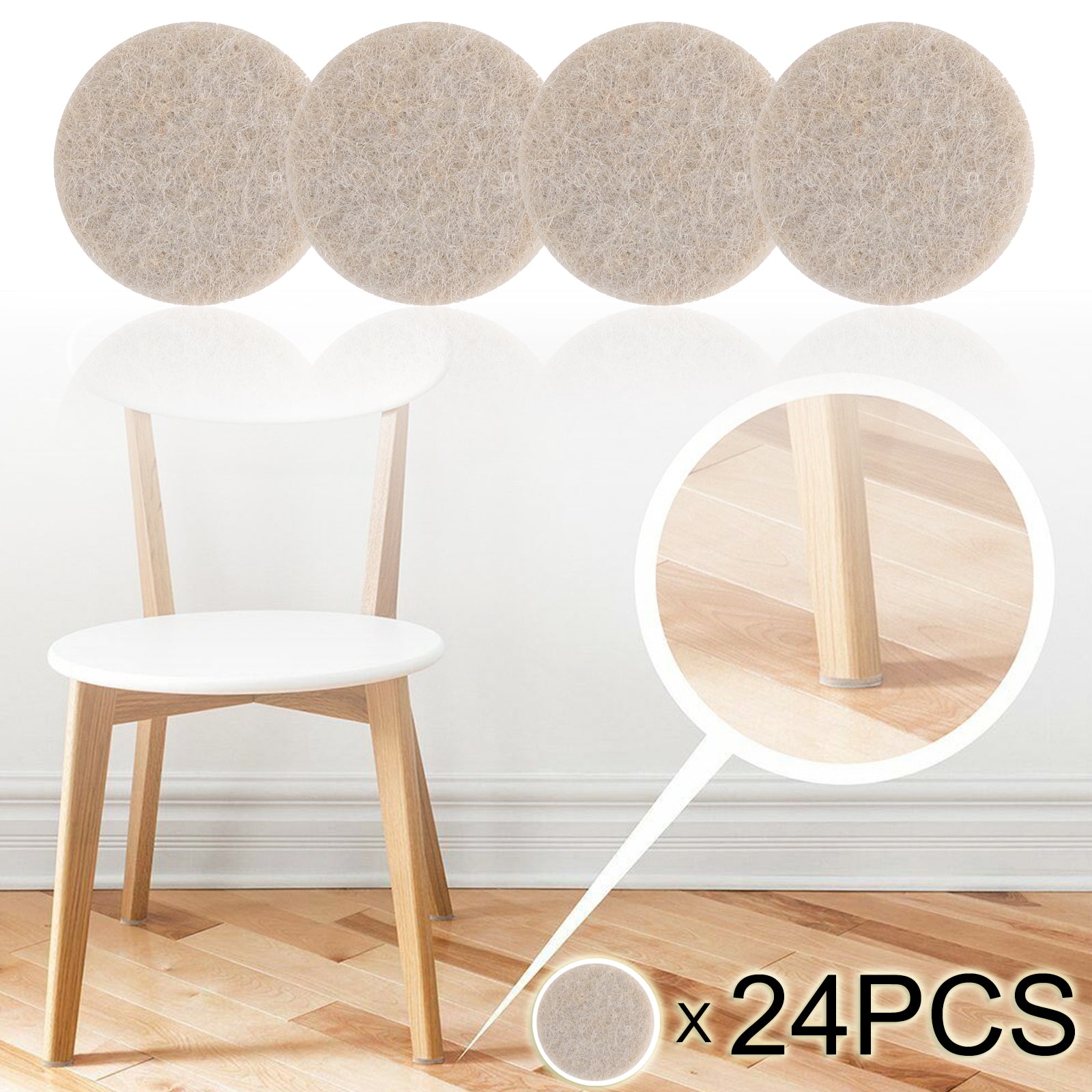 Furniture Felt Pads Square/Round Floor Protector Chair/Table Leg Sticky Back Generic