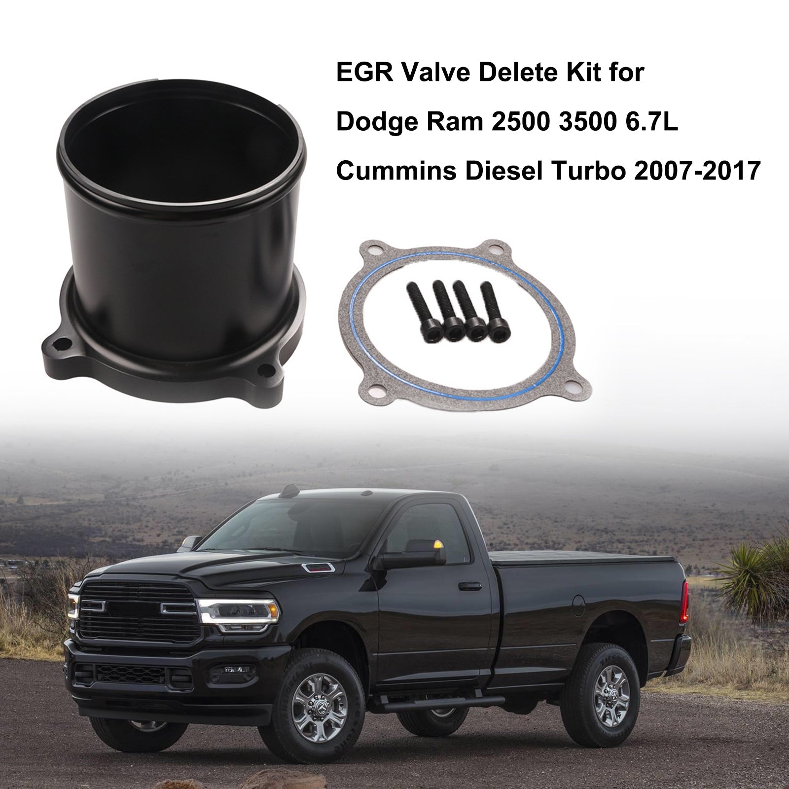 Kit de suppression de vanne EGR pour Dodge Ram 2500 3500 6,7 L Cummins Diesel Turbo 2007-2017 générique