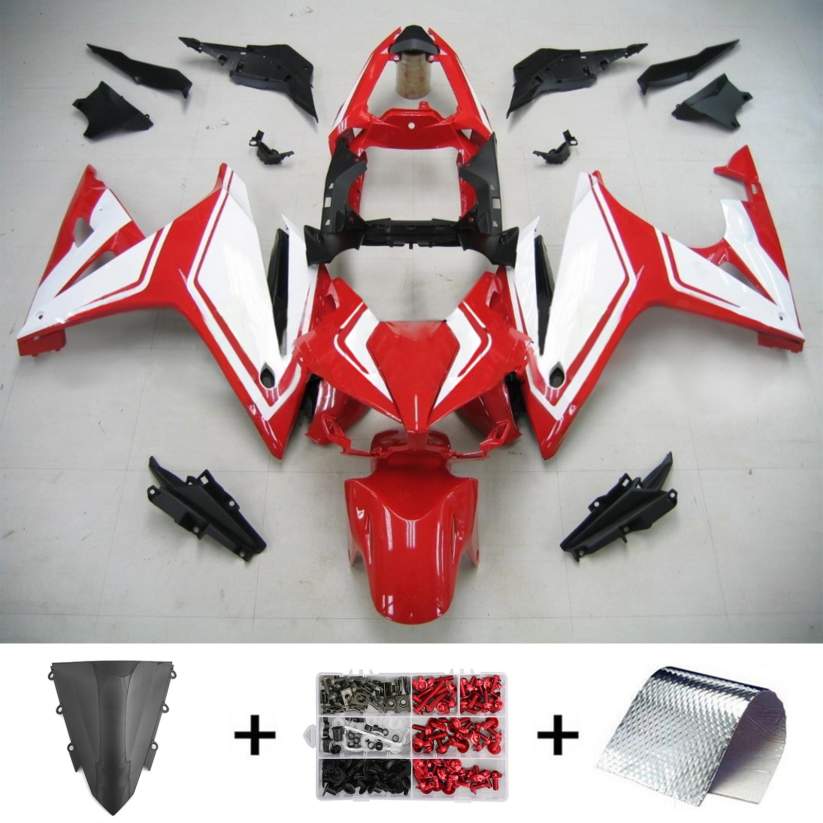 2016-2018 Honda CBR500R Kit de carénage d'injection Amotopart Carrosserie Plastique ABS #107