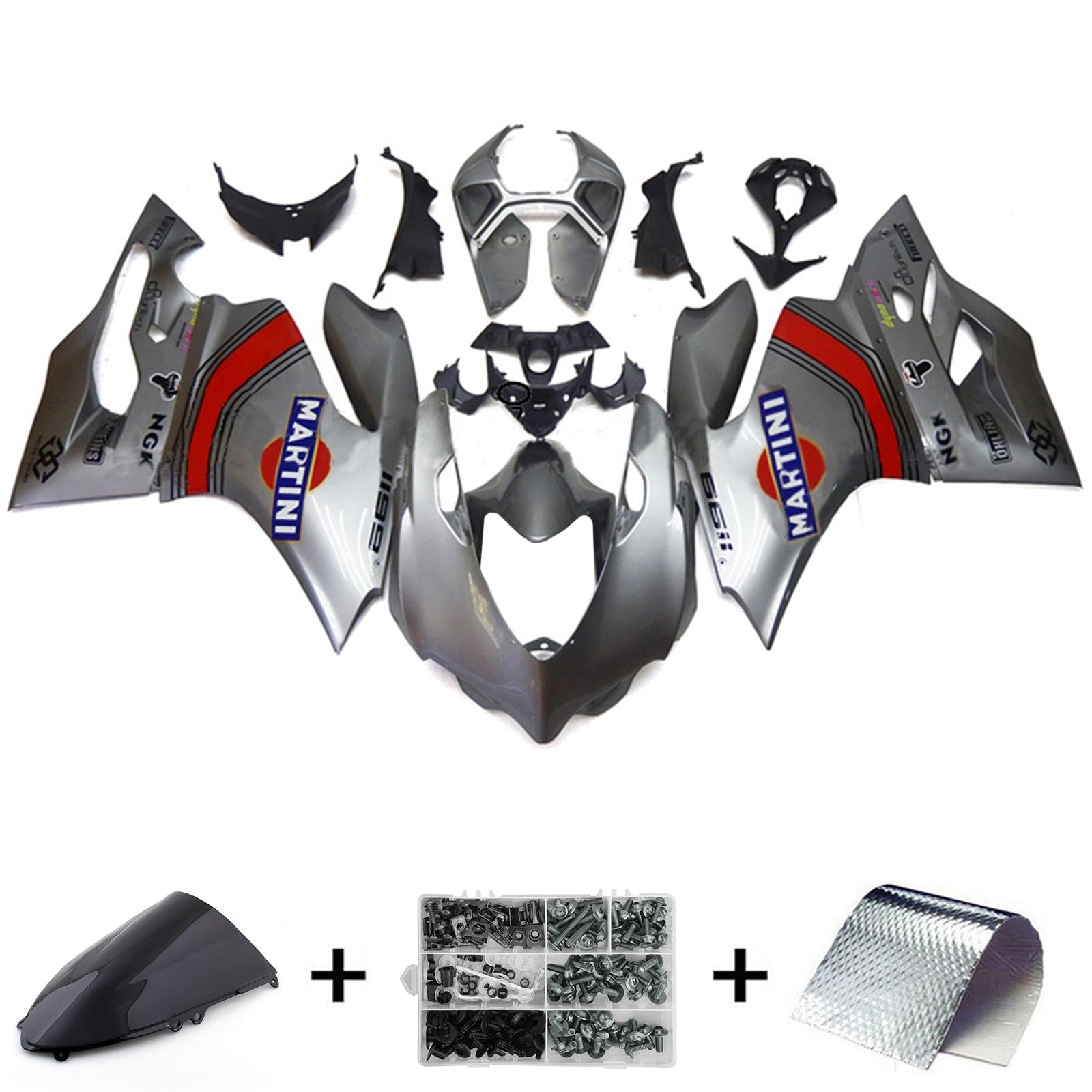 2012-2015 Ducati 1199 899 Injection Fairing Kit Karosseri Plast ABS#118