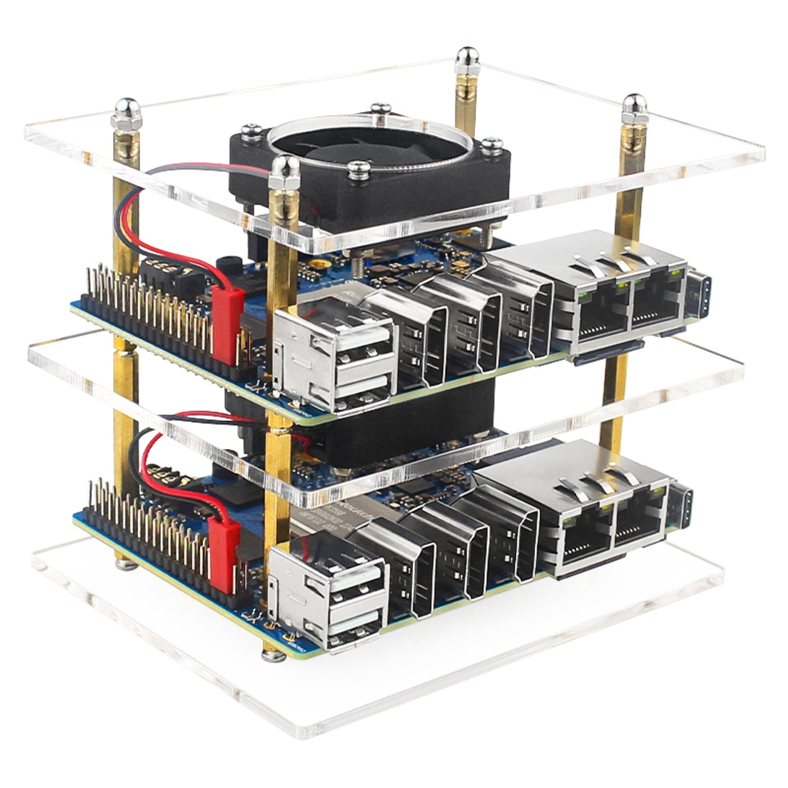 Orange Pi 5 Plus Orangepi beschermende schaal Tweelaagse cluster acrylschaal