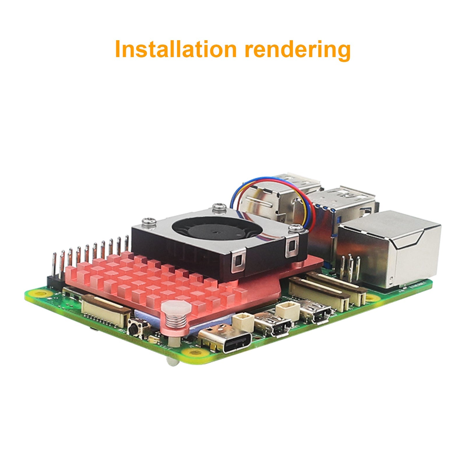 5ème ventilateur radiateur Raspberry pi5 matériau en cuivre pur dissipateur de chaleur ventilateur de refroidissement