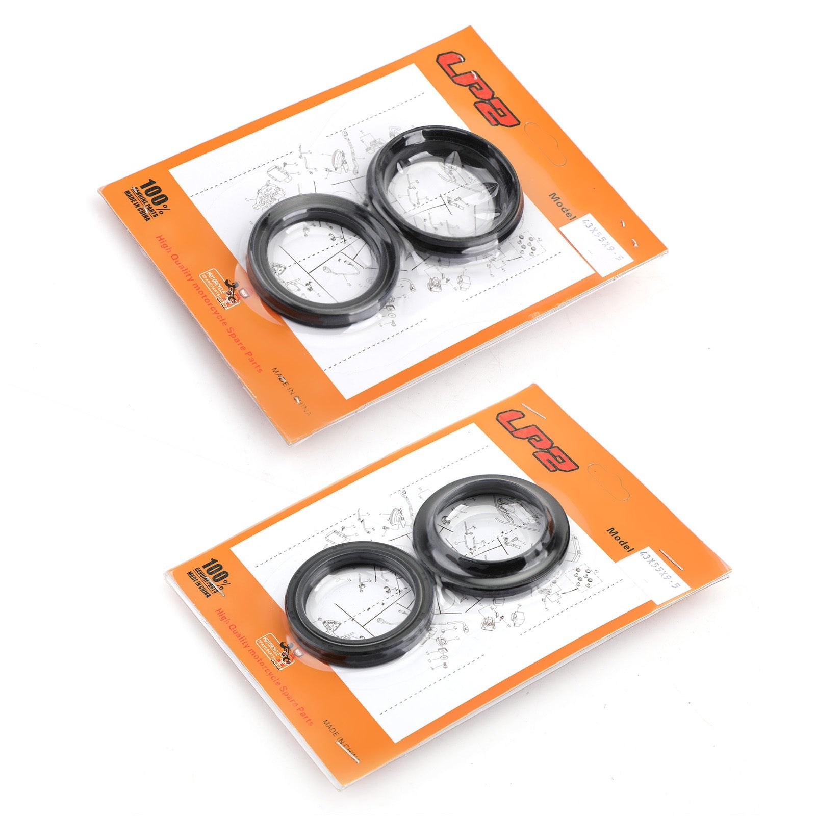 Fork Oil Dust Seal Kit for Kawasaki KX125 KX250 KX500 ZR1100 ZRX1100 ZRX1200 Generic