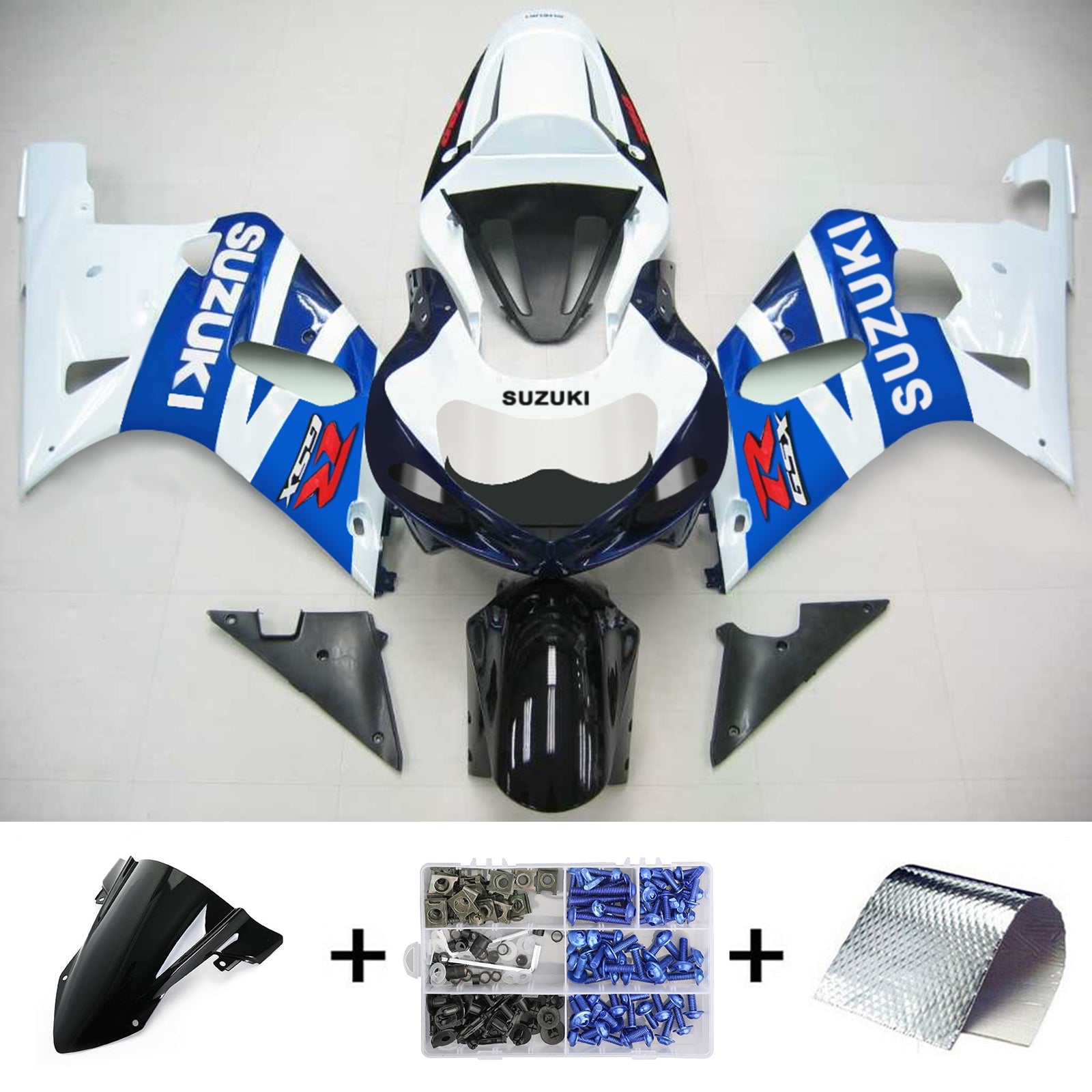 2001-2003 Suzuki GSXR750 K1 Amotopart Kit de carenado de inyección Carrocería Plástico ABS # 113