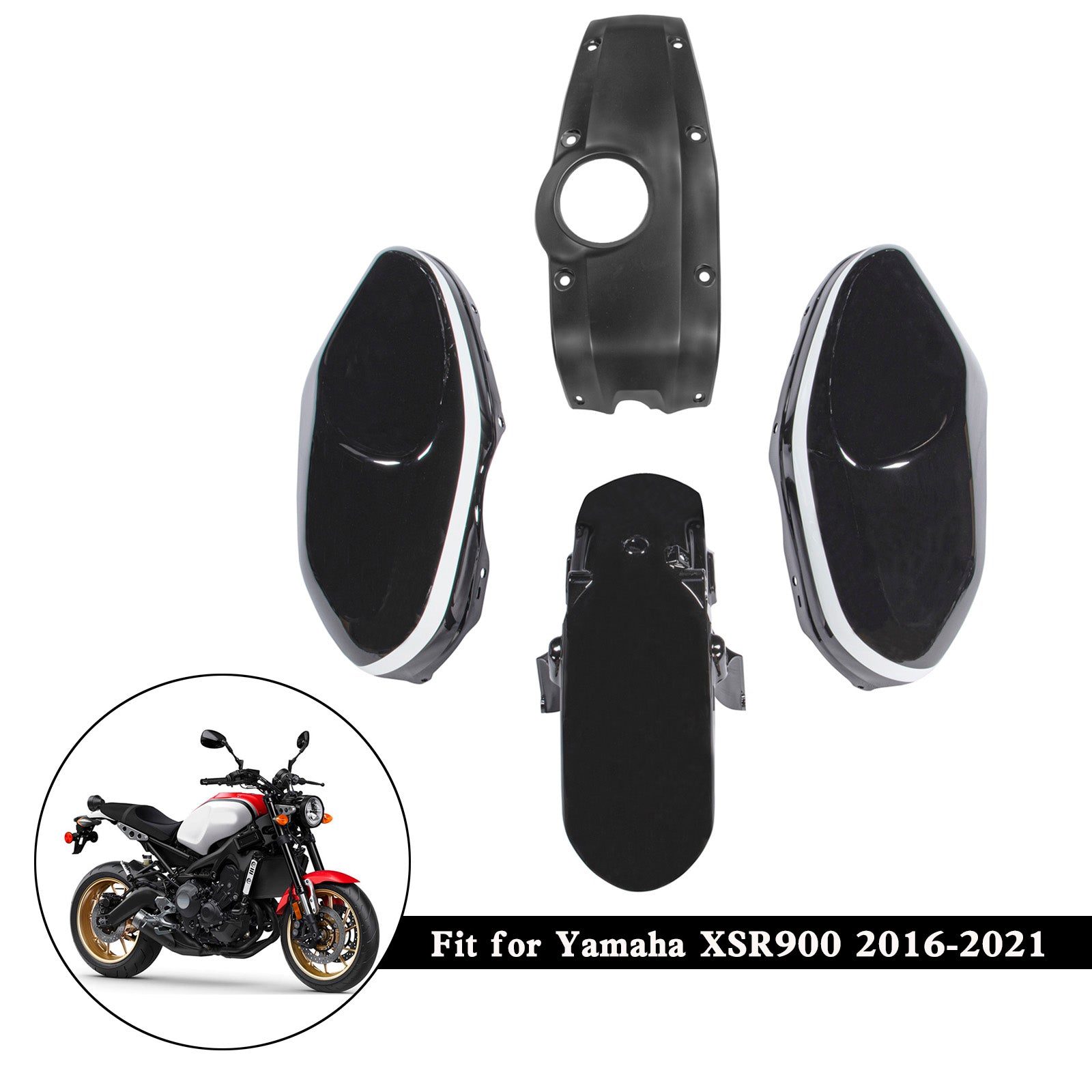 Kit de carénage de carrosserie en plastique ABS d'injection Yamaha XSR900 2016-2021 001#