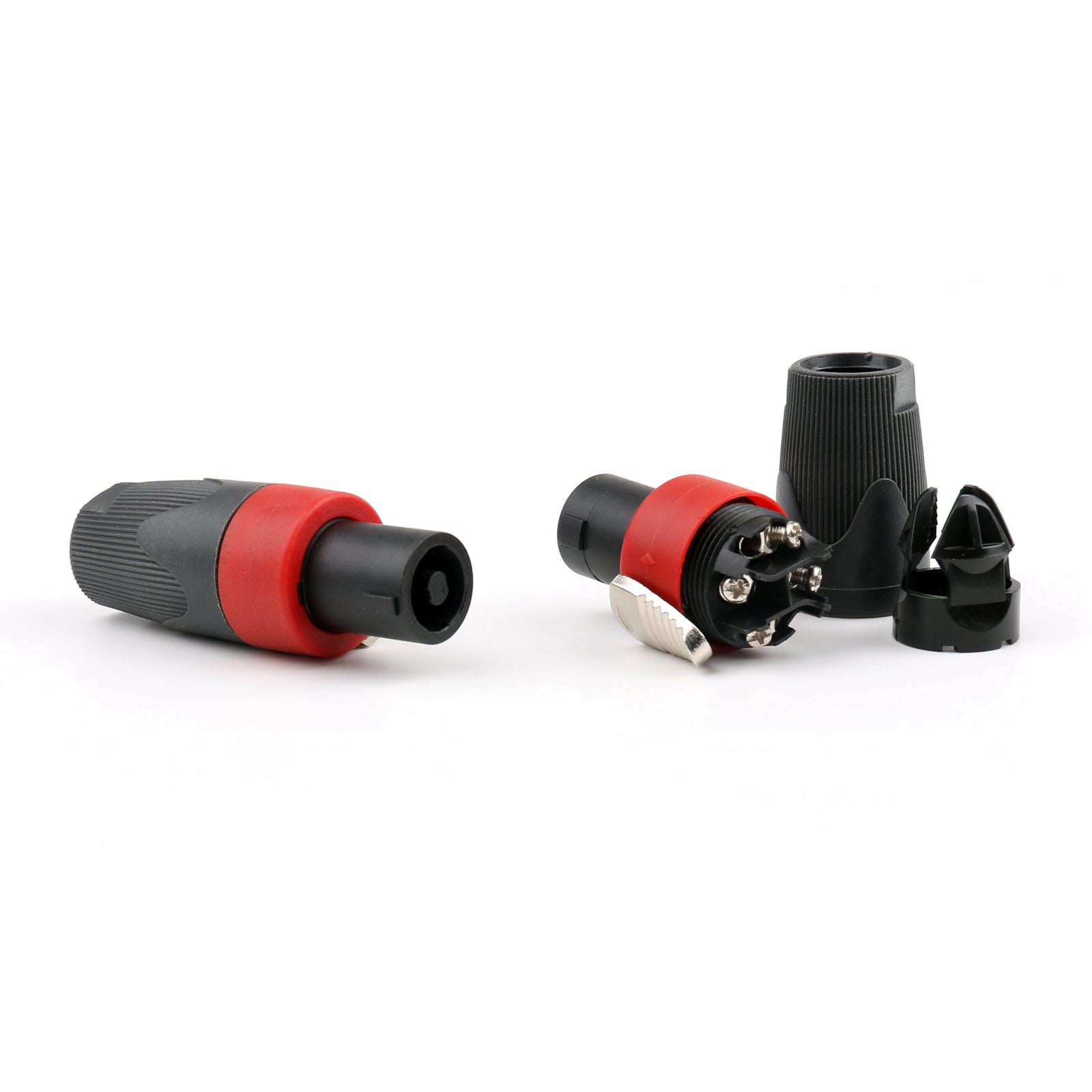 2/10 stuks Hoge kwaliteit Speakon 4-pins stekker Compatibele audiokabelconnector Rood