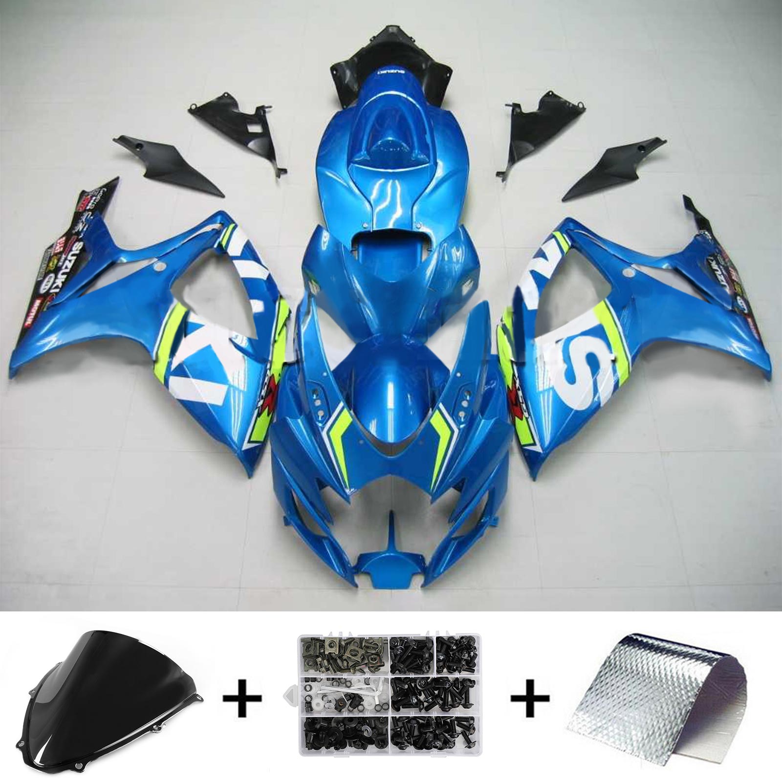 2006-2007 Suzuki GSXR 600/750 K6 Amotopart Kit de carénage d'injection carrosserie plastique ABS #184