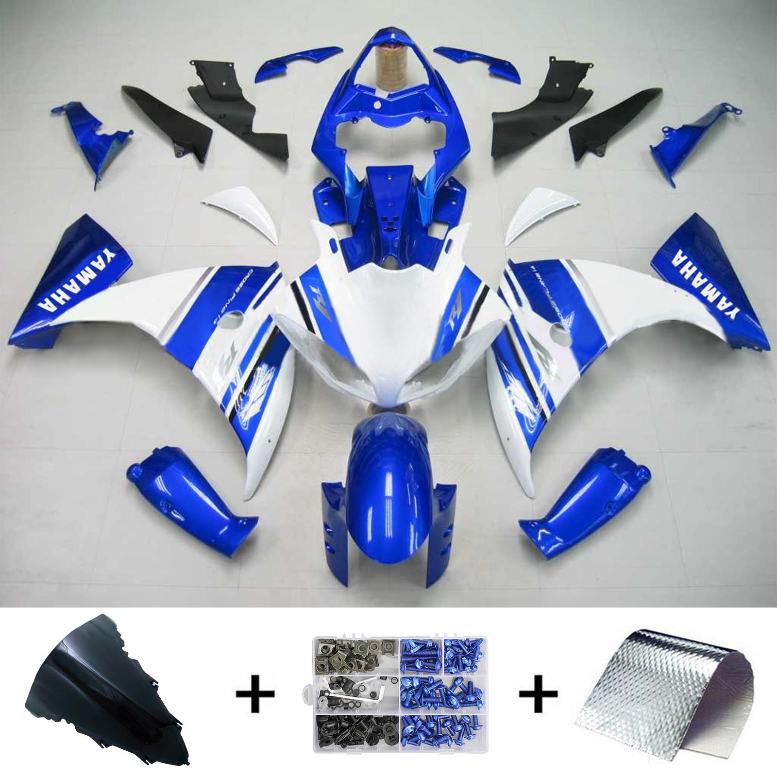 2009-2011 Yamaha YZF 1000 R1 Amotopart Kit de carénage d'injection carrosserie plastique ABS #112