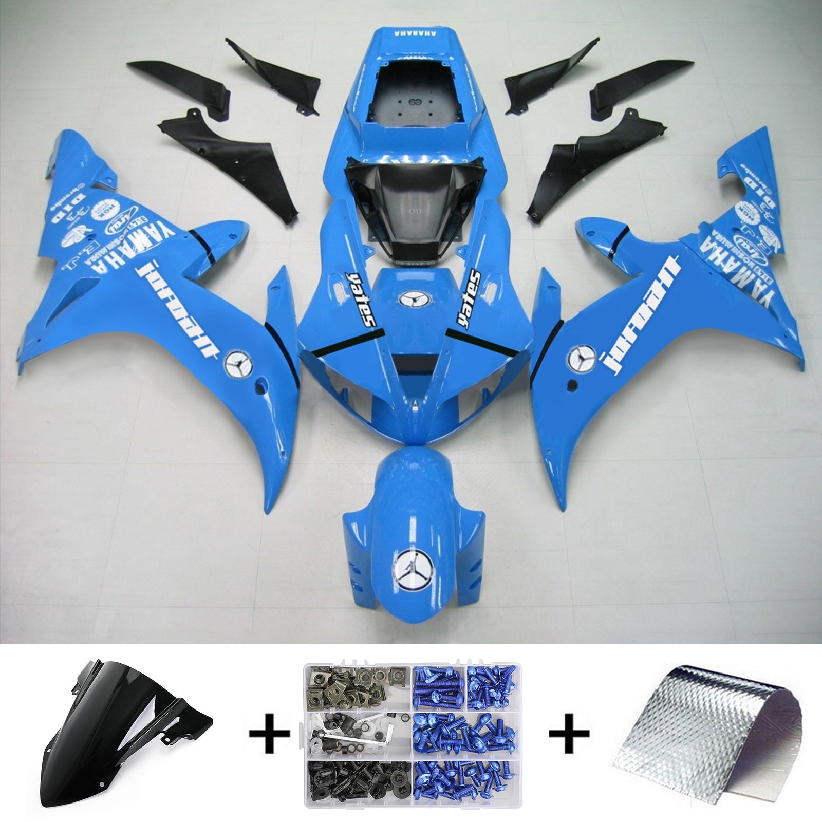 2002-2003 Yamaha YZF 1000 R1 Injection Fairing Kit Bodywork Plastic ABS #114