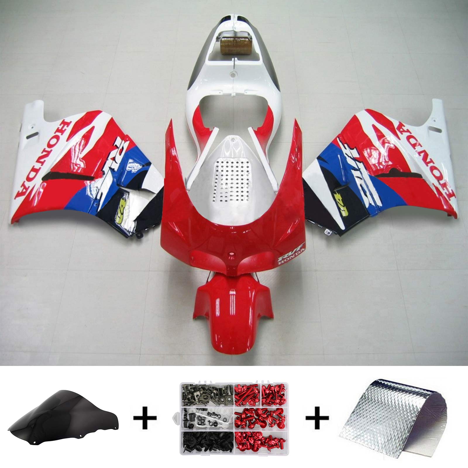 1994-1998 Honda RVF400 NC35 Amotopart Injection Fairing Kit Bodywork Plastic ABS #102