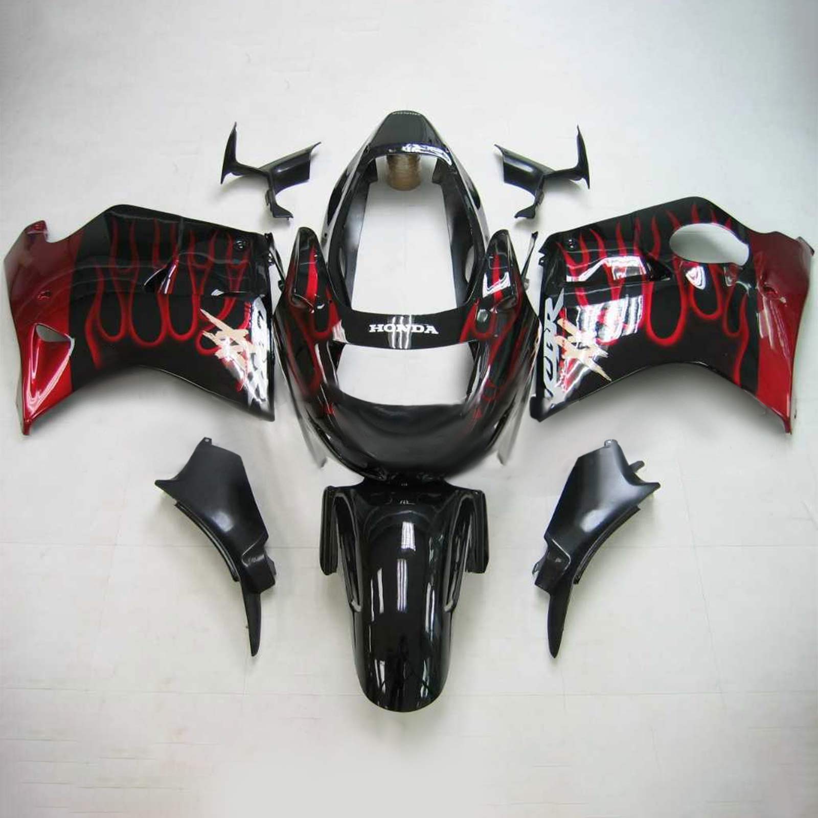 1996-2007 Honda CBR1100XX SuperBlackBird Amotopart Injection Fairing Kit Bodywork ABS #102