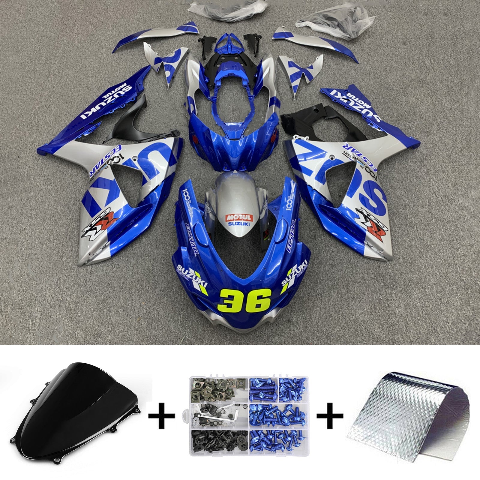 2009-2016 Suzuki GSXR1000 K9 Kit de carénage carrosserie plastique ABS