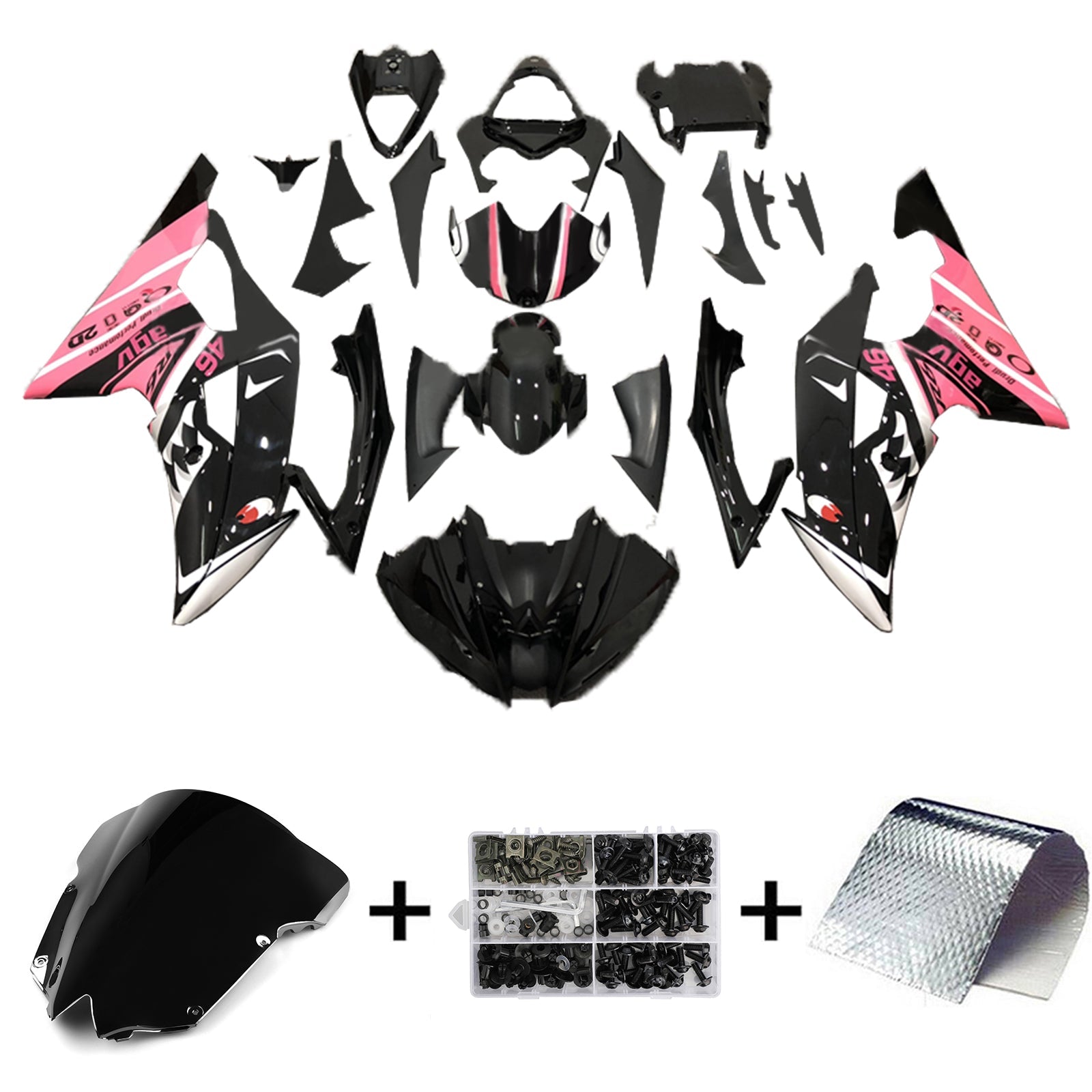 2008-2016 Yamaha YZF 600 R6 Kit de carenado Carrocería Plástico ABS