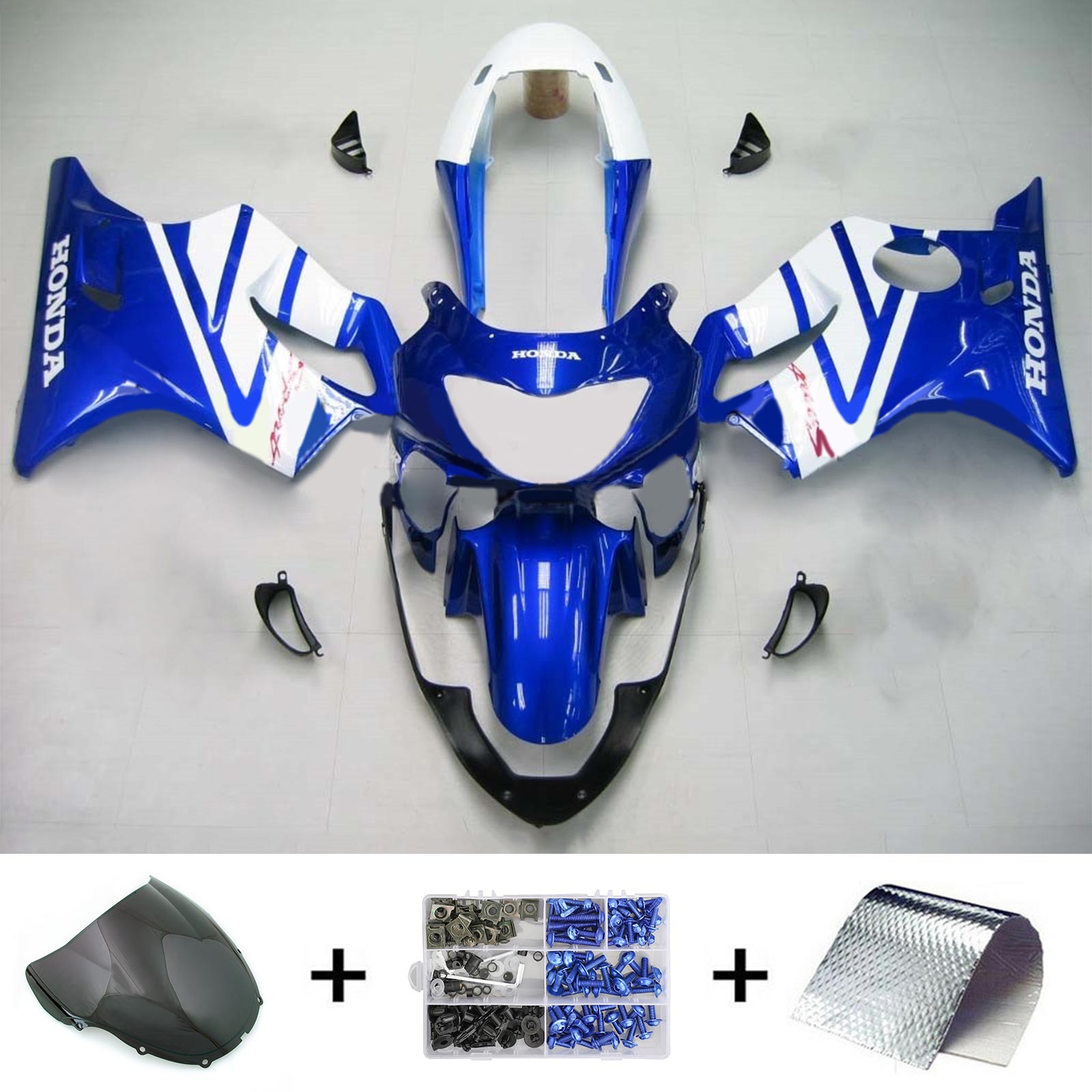 1999-2000 Honda CBR600F4 Kit de carénage d'injection Amotopart carrosserie plastique ABS #121