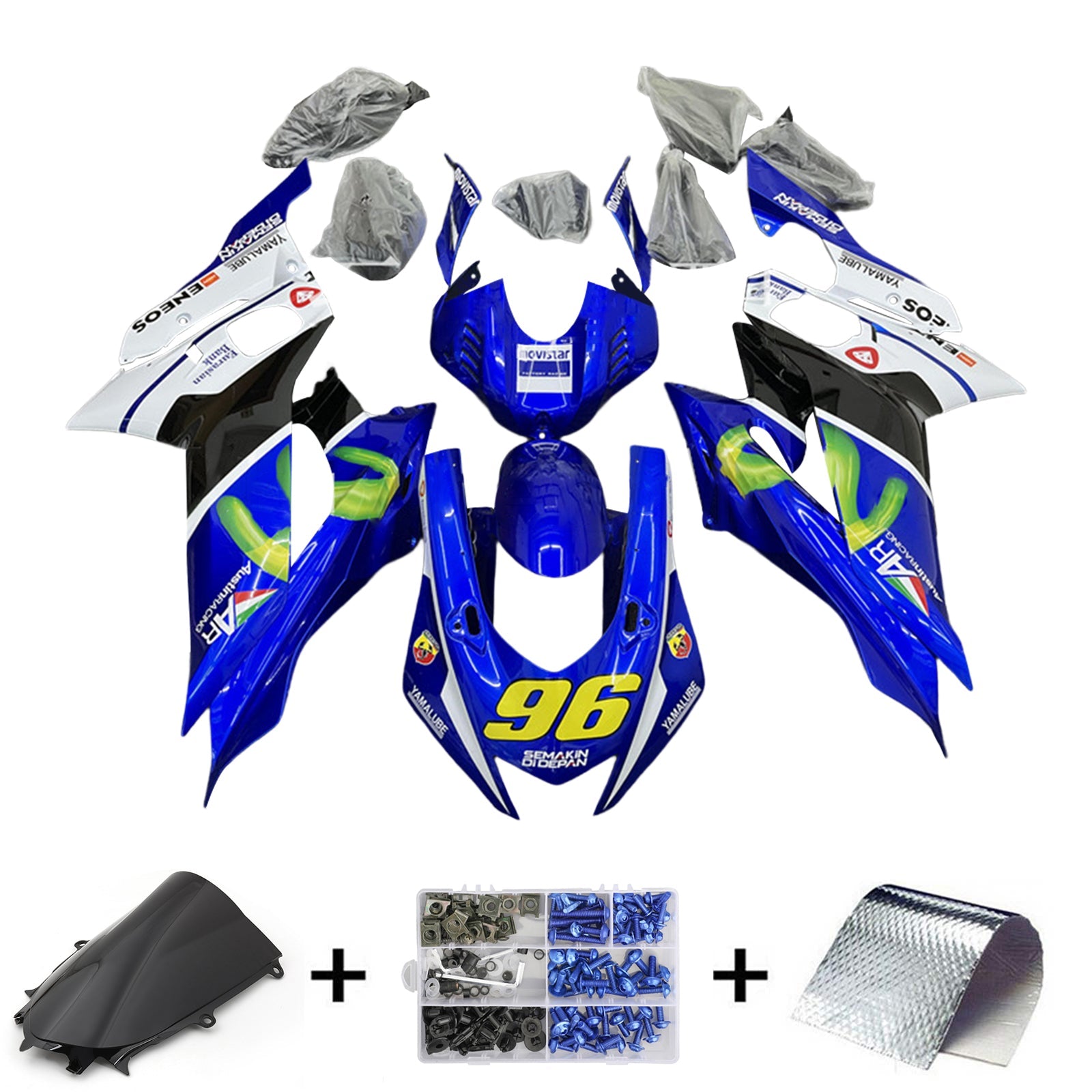 2017-2022 Yamaha YZF-R6 Kit de carenado Carrocería Plástico ABS