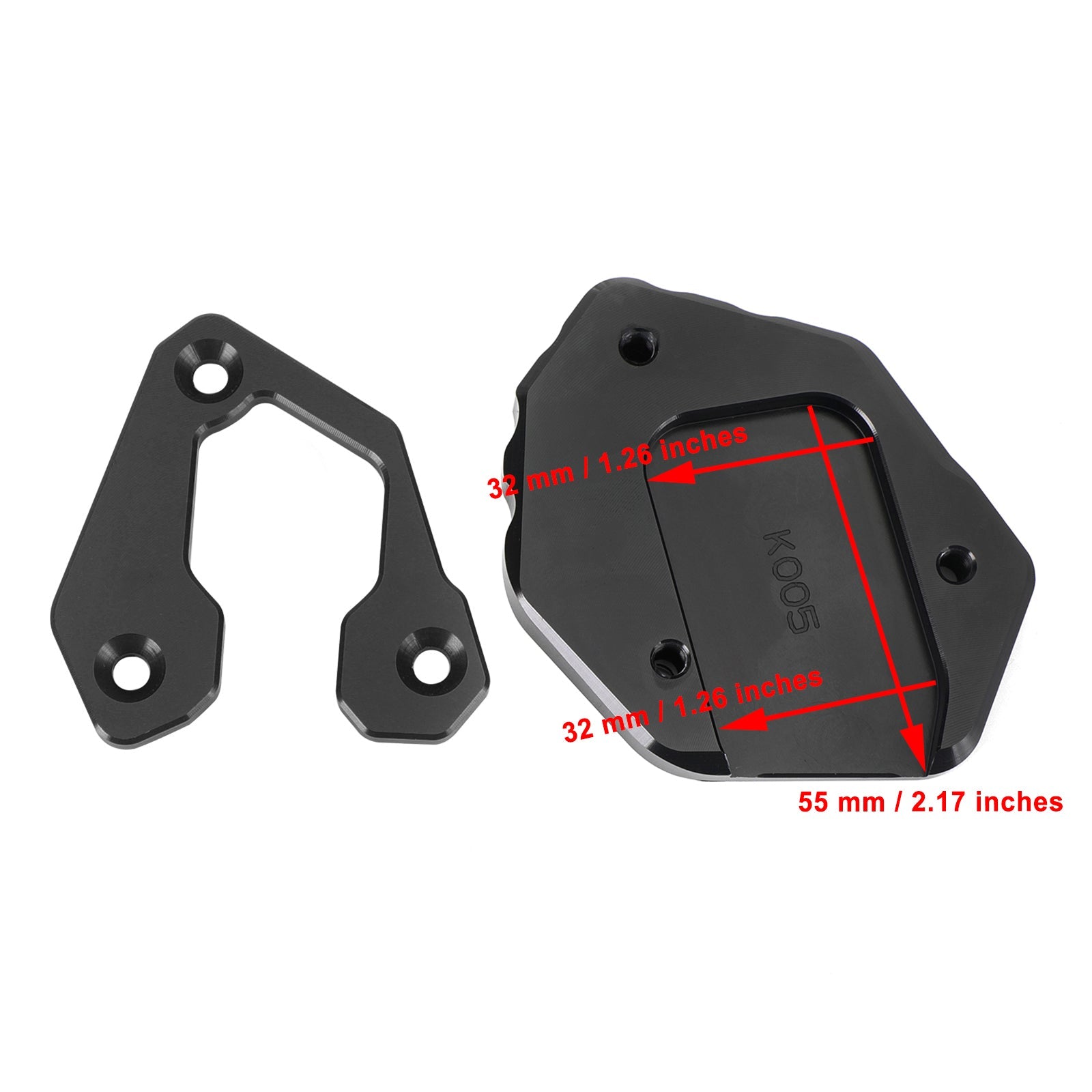 Coussinet de plaque d'agrandissement de béquille adapté à Yamaha MT-09 MT 09 2021 – 2022