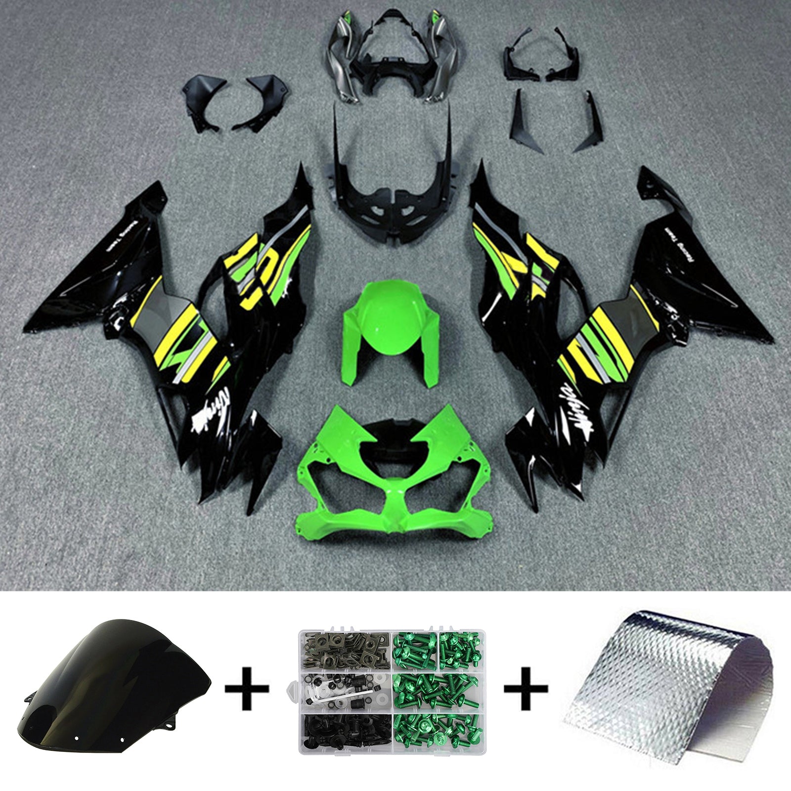 2019-2022 Kawasaki ZX6R Amotopart Kit de carénage d'injection carrosserie plastique ABS #109