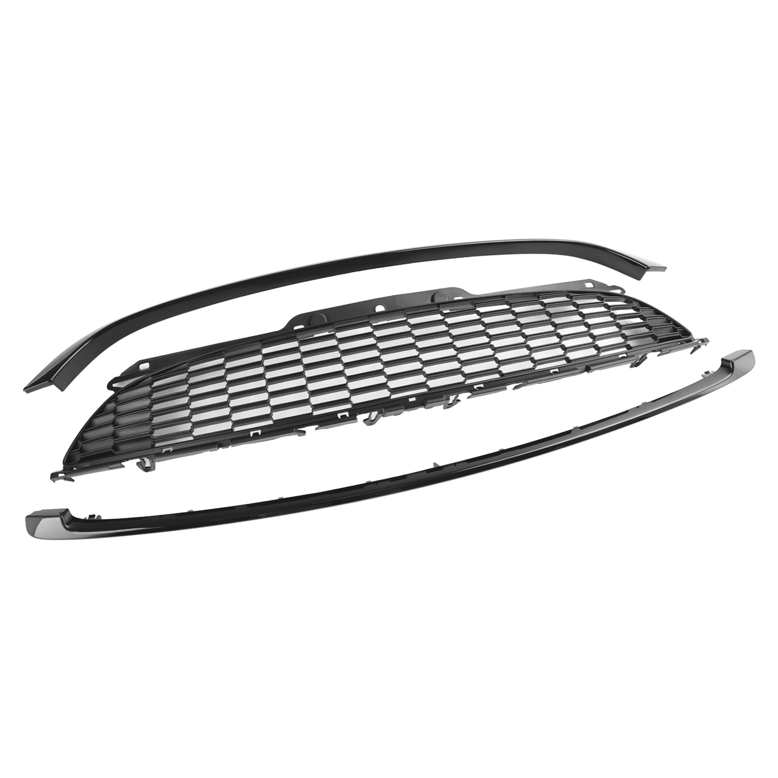 MINI R57 Cooper S & JCW 2-deurs cabriolet 2009-2013 3 stuks glanzend zwart grille grill