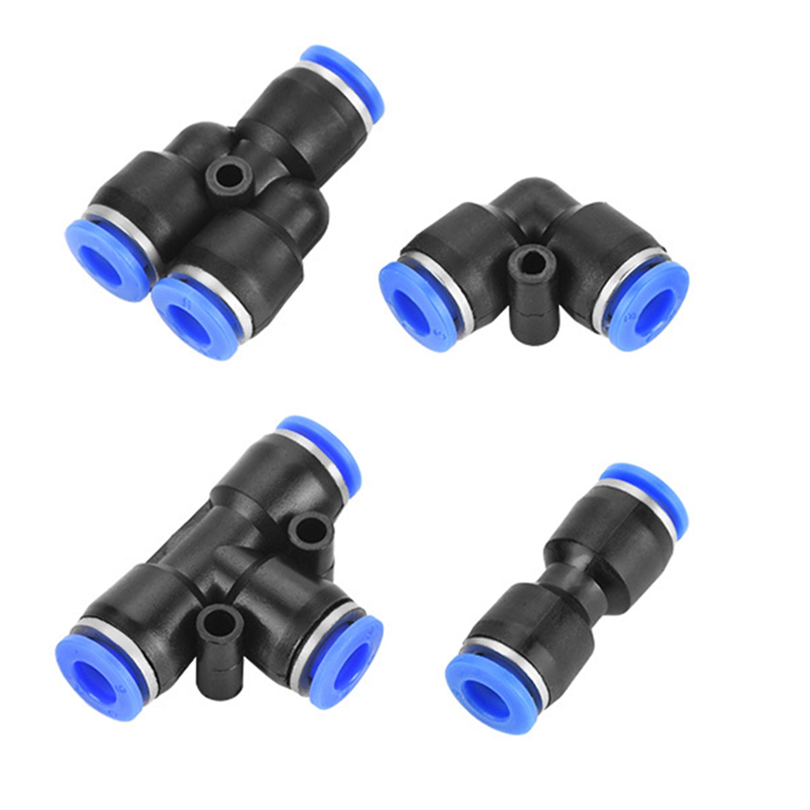 40Pcs Quick 6mm OD 1/4" Plastic Pneumatic Push Connector Air Line Fittings