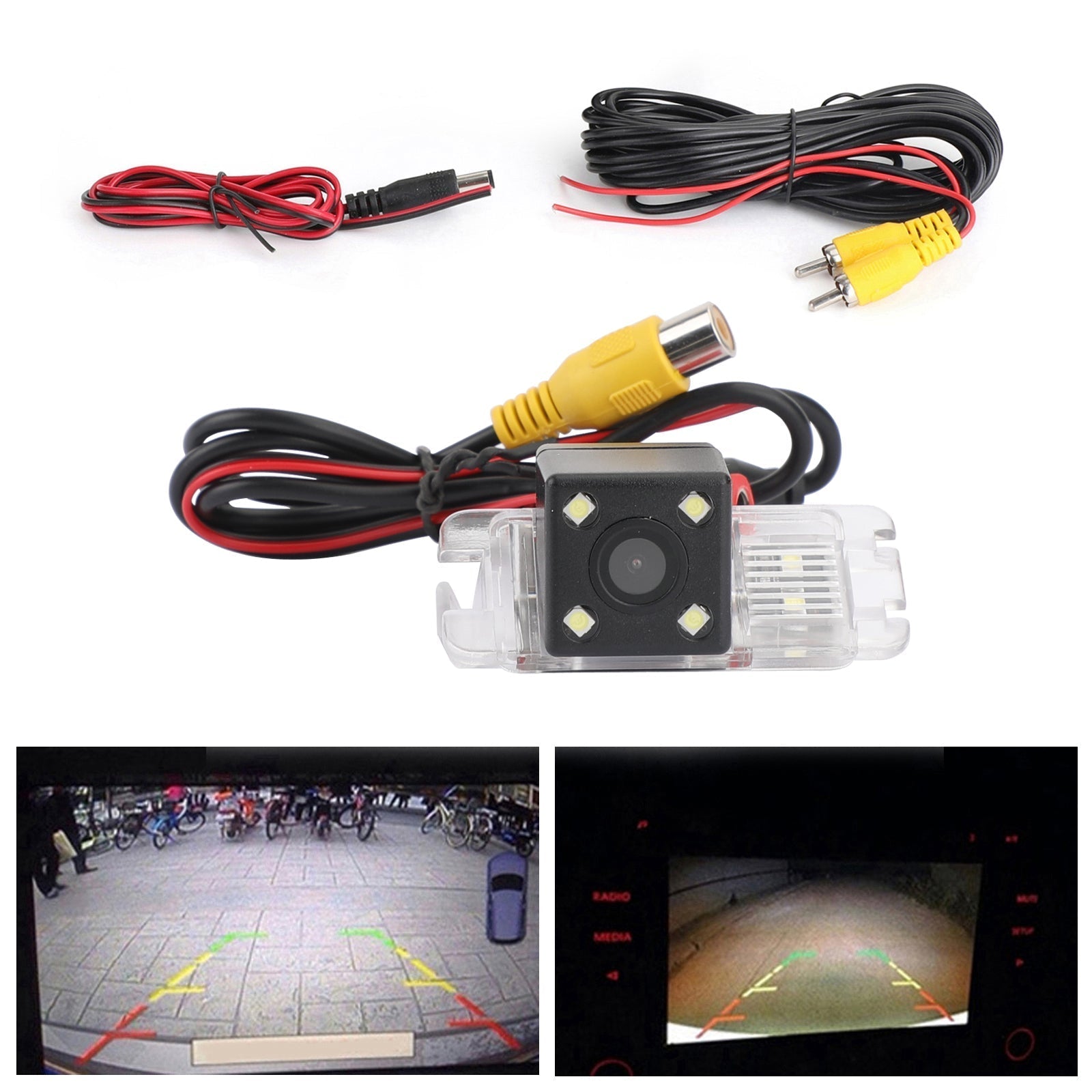 Reverse Backup 4LED Camera Fit For FORD MONDEO/FIESTA/FOCUS HATCHBACK/S-Max