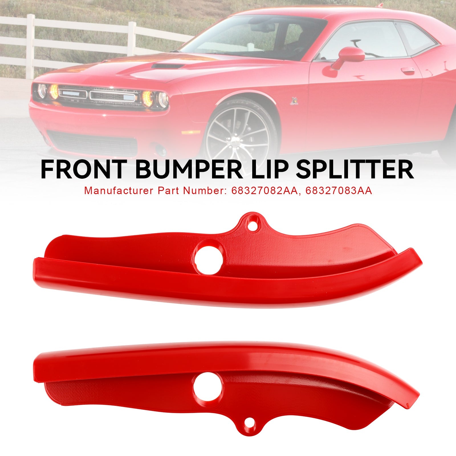 Dodge Challenger Scat Pack 2015-2021 Spoiler de séparateur de lèvre de pare-chocs avant