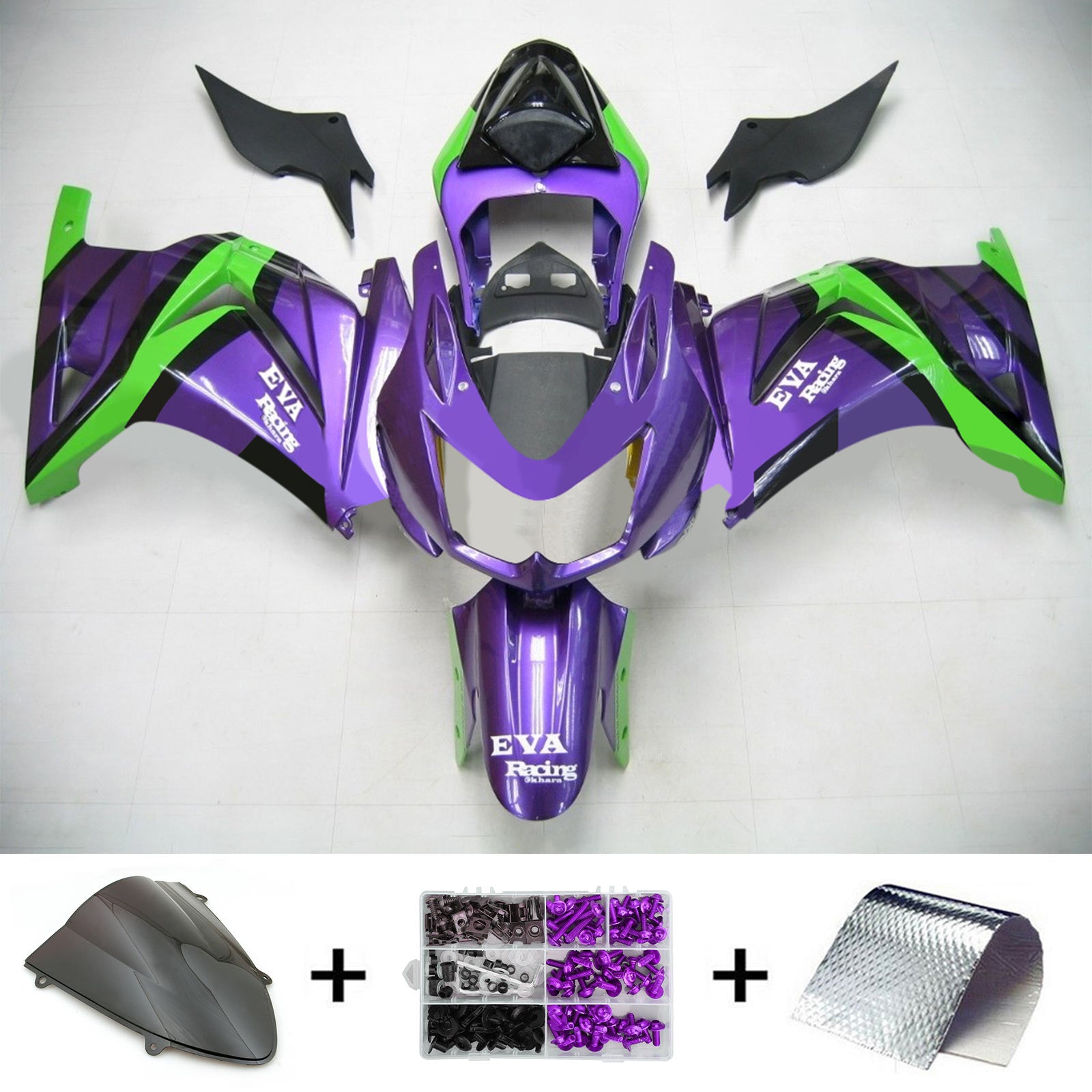 2008-2012 Kawasaki EX250/Ninja250 Injection Fairing Kit Bodywork Plastic ABS