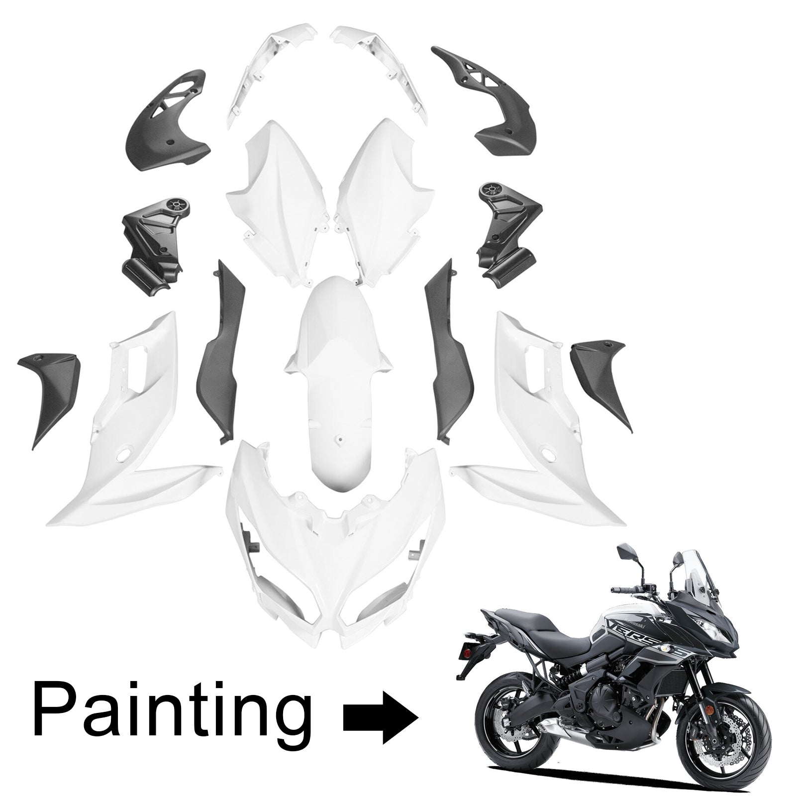 2015-2021 Kawasaki Versys 650 Amotopart Injection Fairing Kit Bodywork Plastic Abs # 103