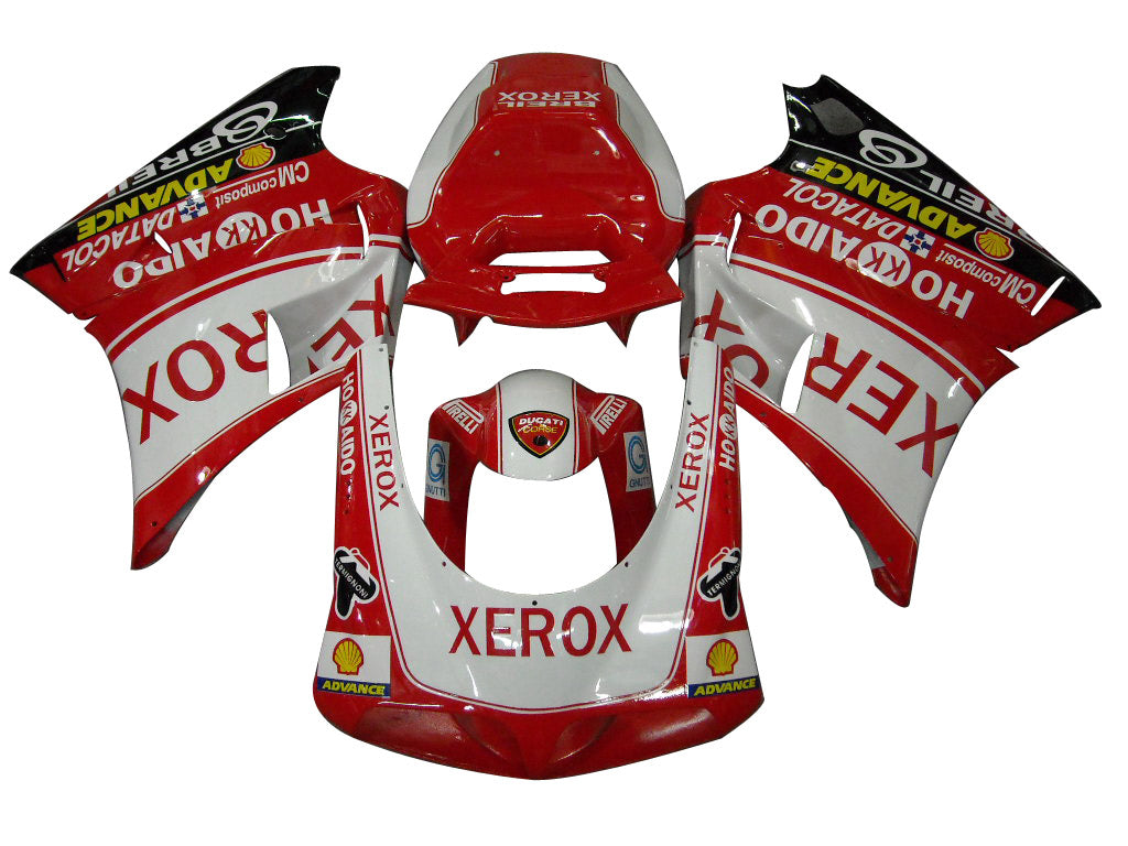 Stroomlijnkappen voor Ducati 996 Rood Wit Xerox Racing Generic uit 1996-2002