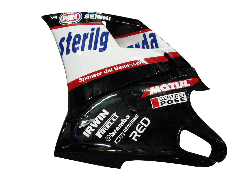 Fairings for 1996-2002 Ducati 996 Black White Sterilgarda Racing Generic