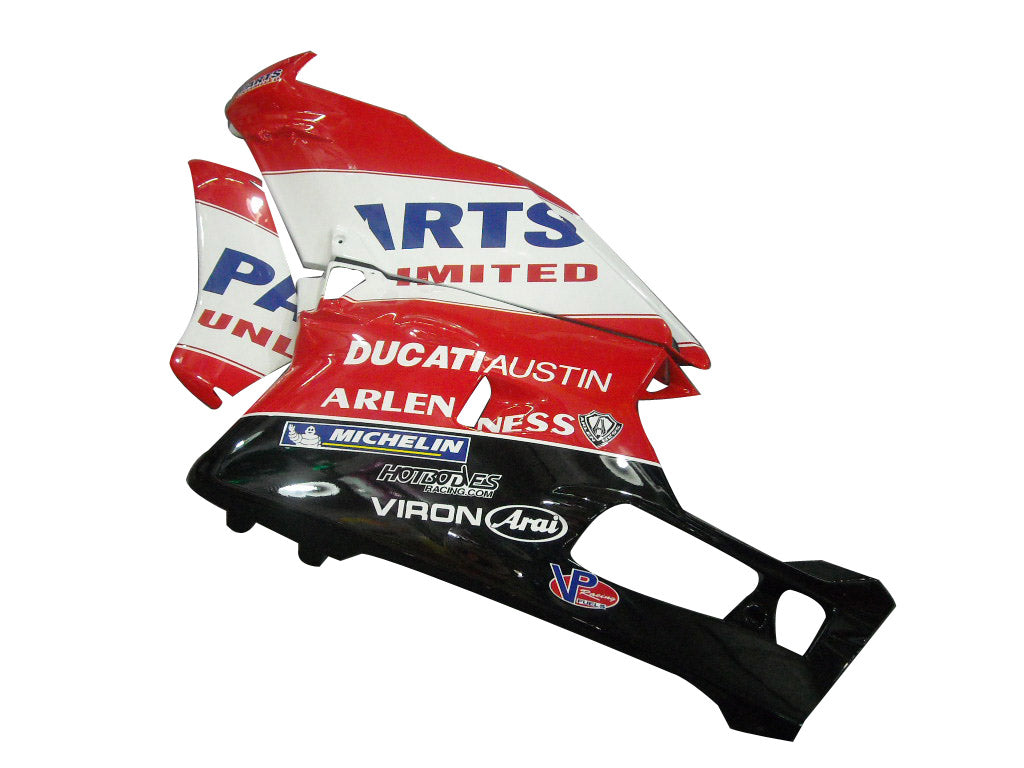 2003-2004 Ducati 999 rød og svart Ducati Austin Racing Fairings Generic