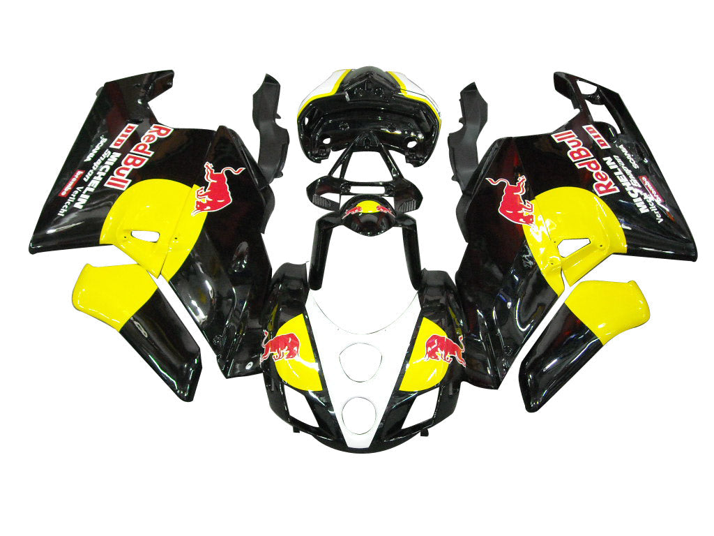 Stroomlijnkappen voor Ducati 999 Black & Yellow Racing Generic uit 2005-2006