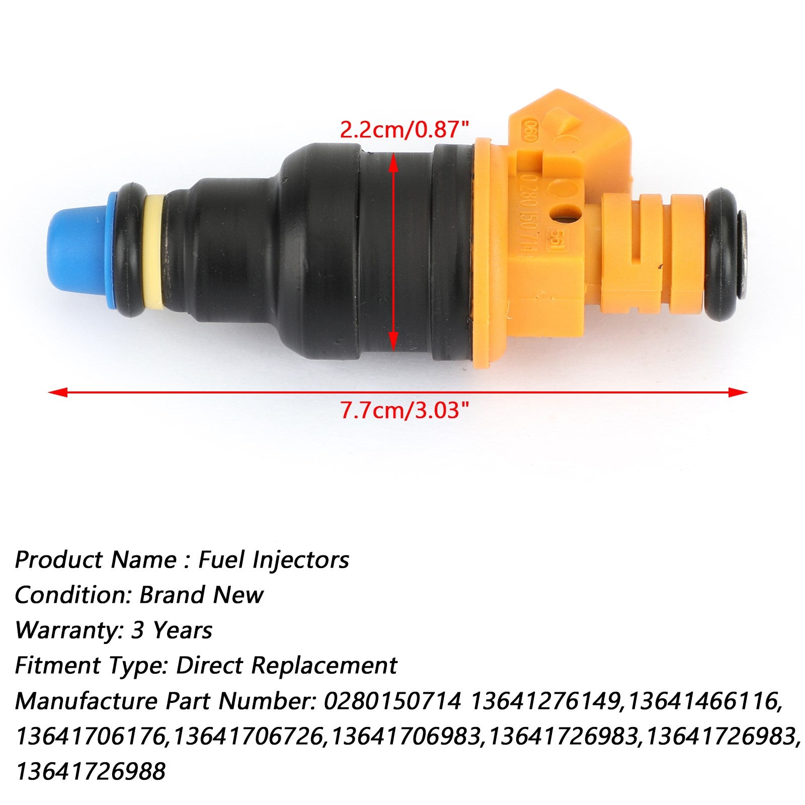 Connecteurs d'injecteur de carburant 0280150714 adaptés à BMW 535 635CSI 735 L6 L7 générique, 1 pièce/6 pièces