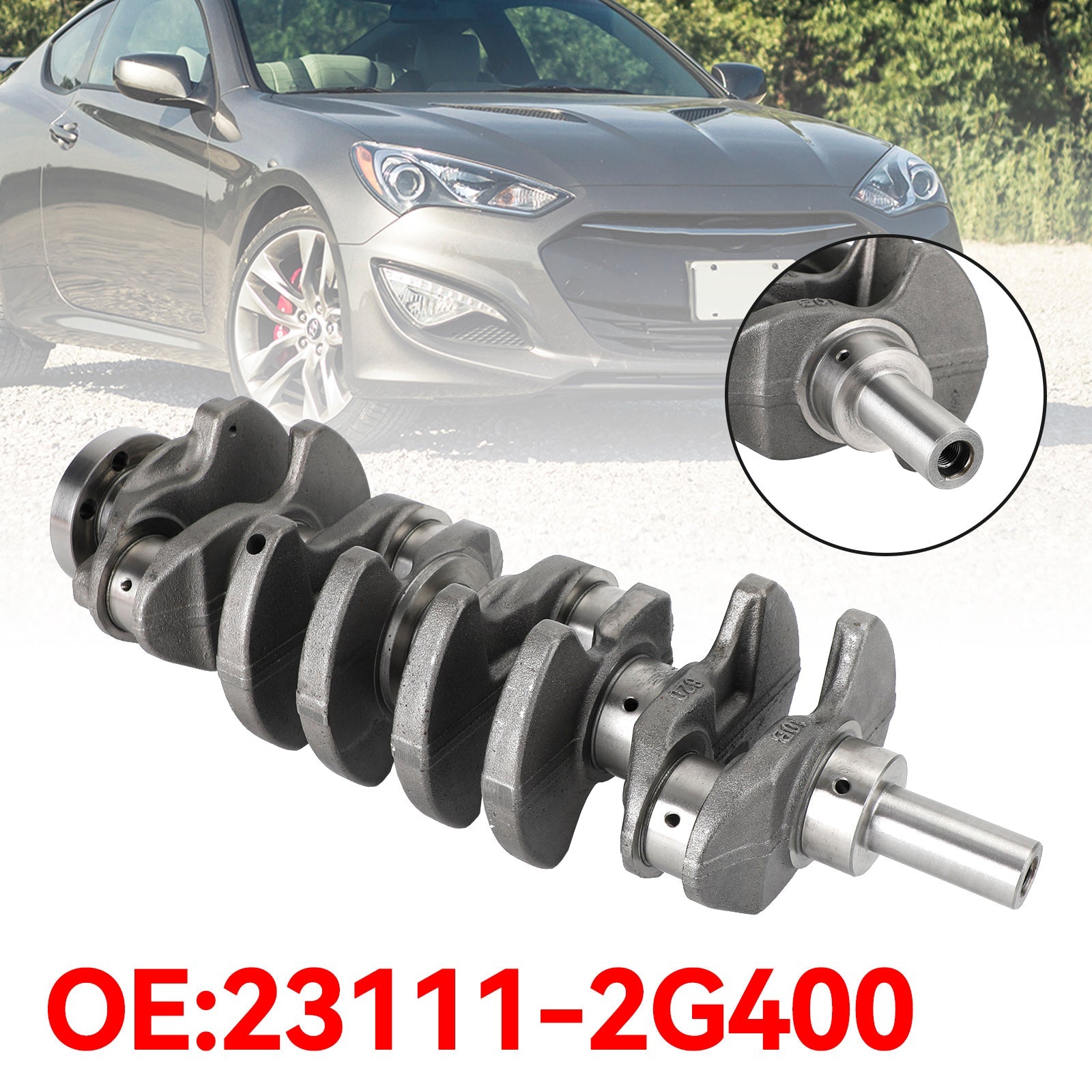 2010-2014 Hyundai Genesis Coupe 2.0L Engine Crankshaft 23111-2G400 Fedex Express