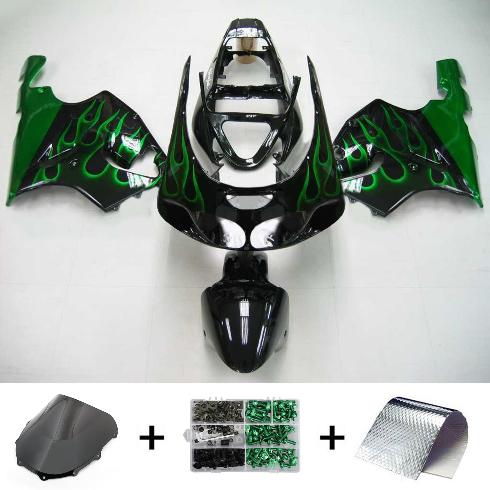 1996-2003 Kawasaki ZX7R Injection Fairing Kit Bodywork Plastic ABS