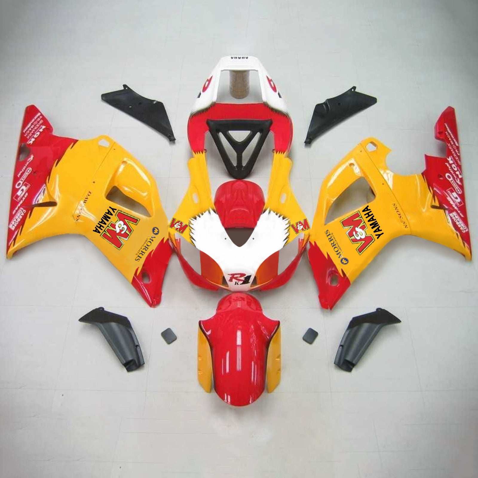 1998-1999 Yamaha YZF 1000 R1 Kit de carénage d'injection Amotopart carrosserie plastique ABS #104