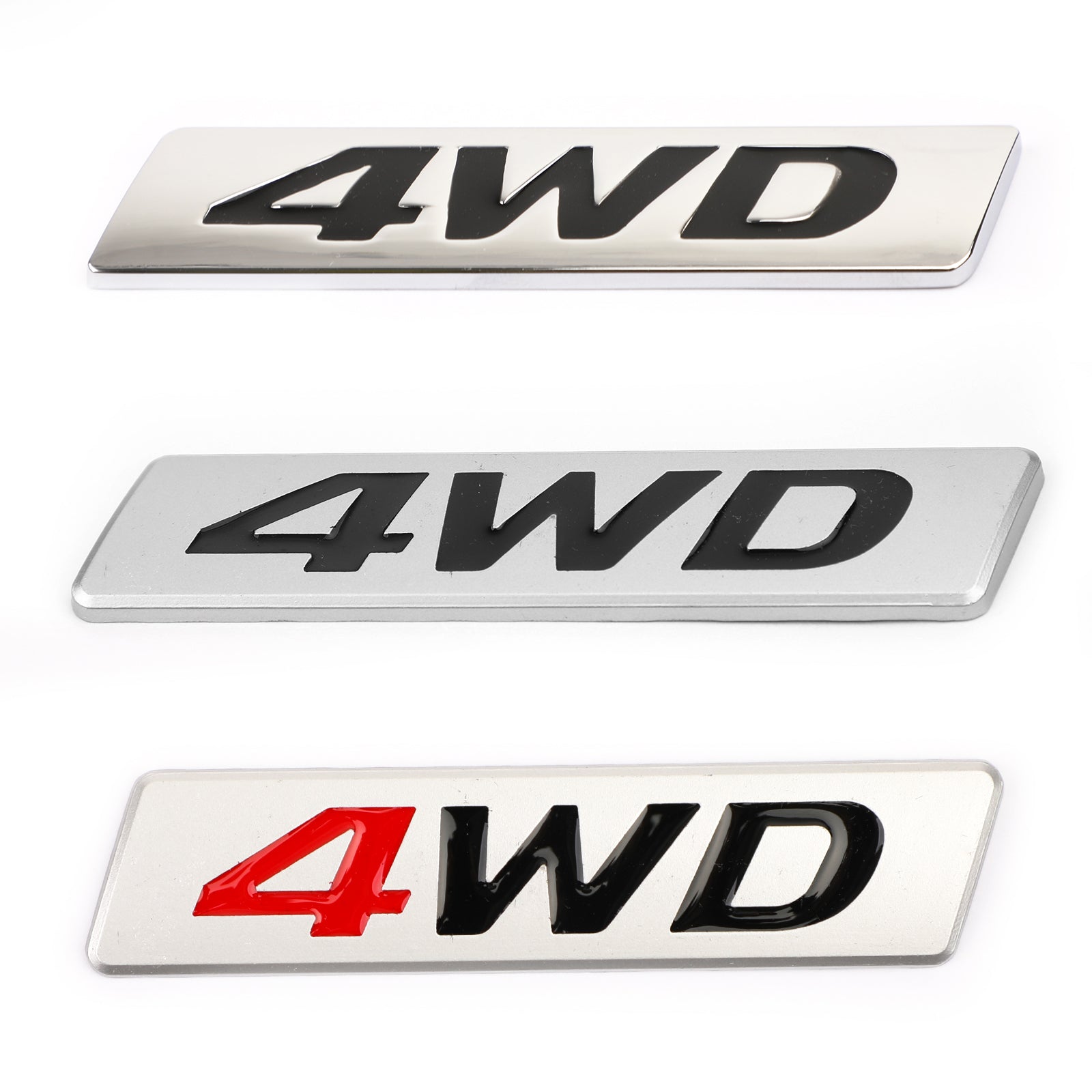 Nieuwe metalen 4WD embleem auto spatbord kofferbak achterklep badge stickers sticker 4WD 4X4 SUV generiek