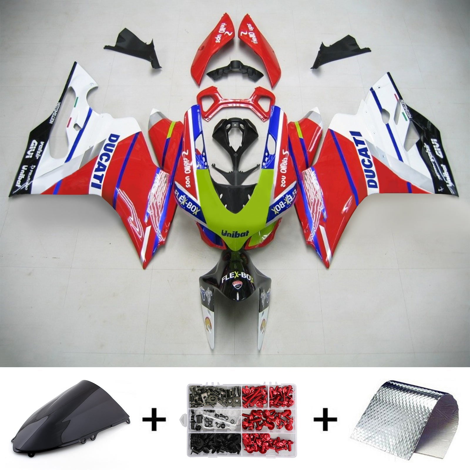 2012-2015 Ducati 1199 899 Kit de carénage d'injection carrosserie plastique ABS # 103