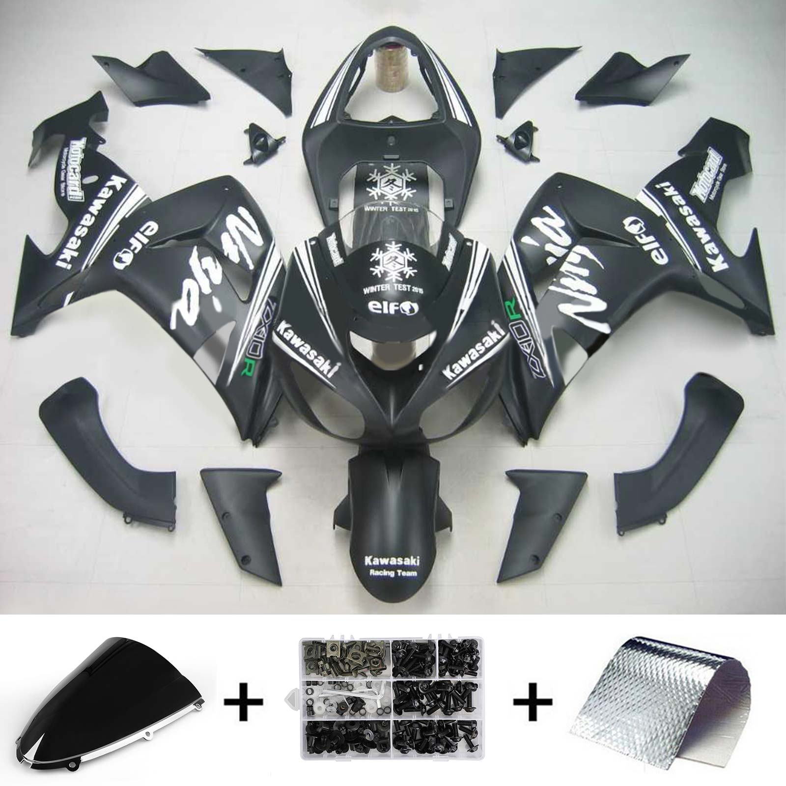 2006-2007 Kawasaki ZX10R Amotopart Injection Fairing Kit Bodywork Plastic ABS #110