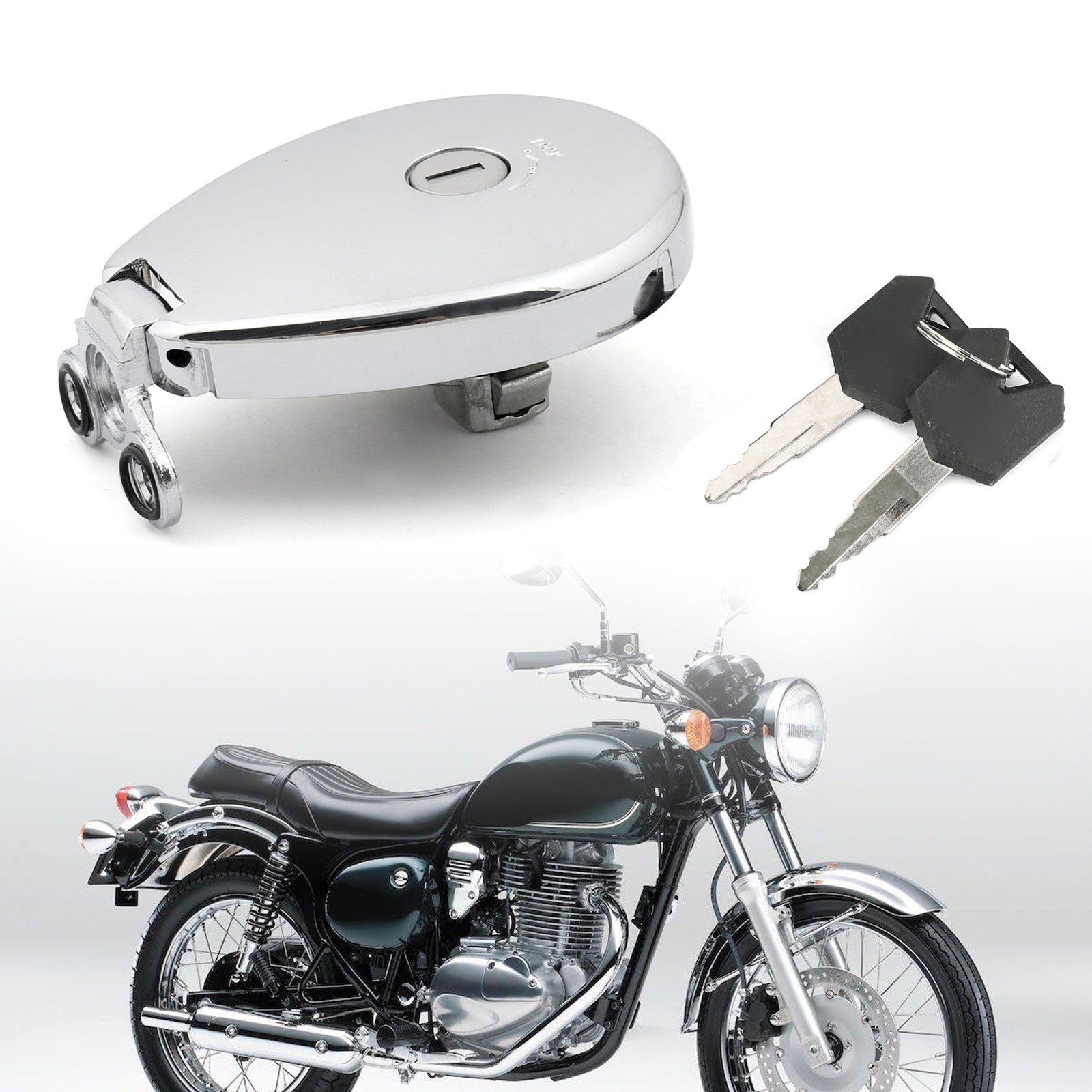 Kawasaki EL250 ZL400 ZL600 Eliminator EN400 EN500 Fuel Gas Tank Cap + Keys 51049-1142 51049-1088 Generic