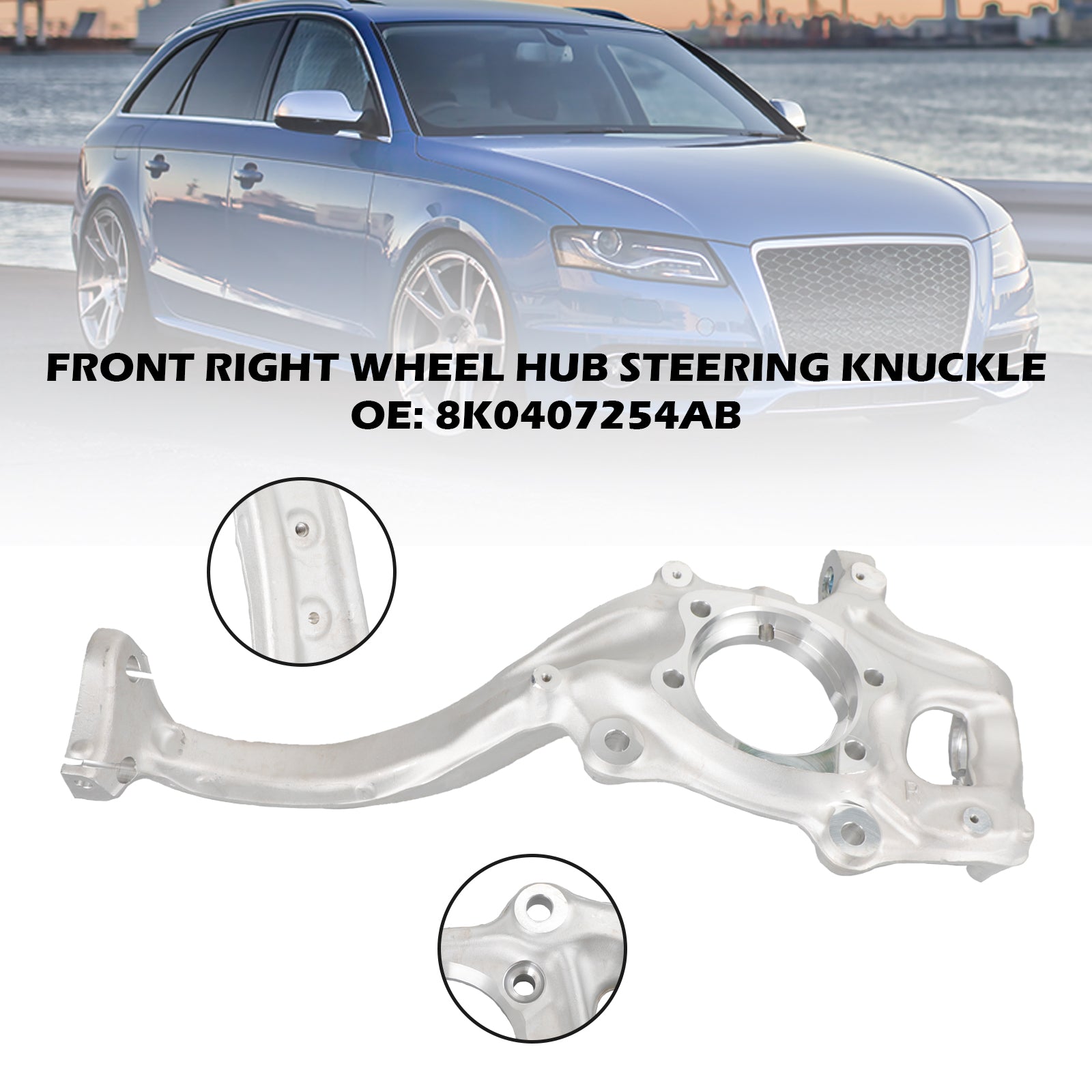 2011-2015 AUDI A4 B8 RECHTS STUURKNOKKELNAAF LAGER DRAAGARM 8K0407254AB