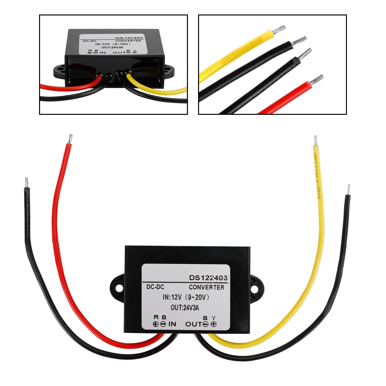 Convertisseur élévateur de tension DC-DC étanche, Module d'alimentation de voiture 12V à 24V