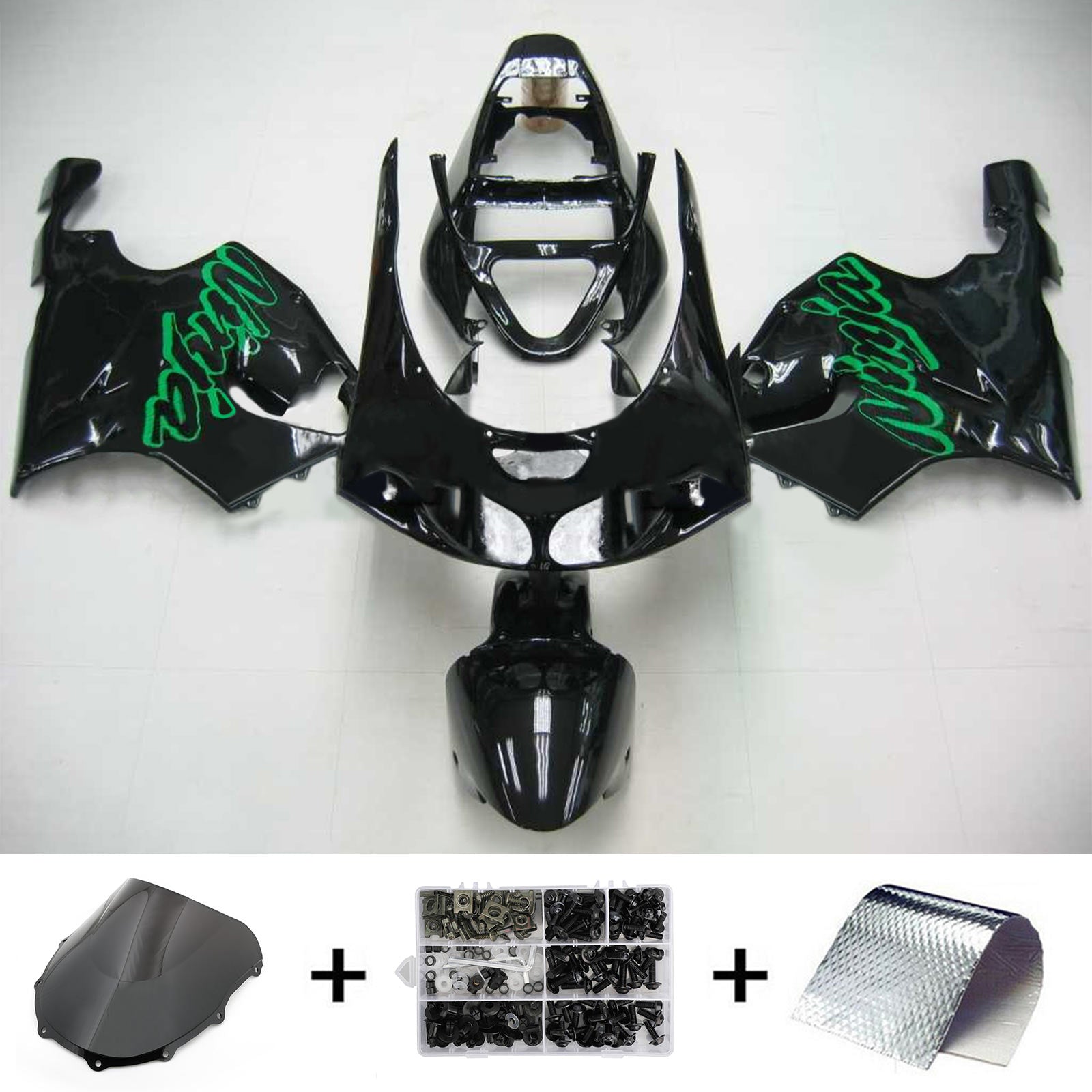 1996-2003 Kawasaki ZX7R Kit de carénage d'injection carrosserie plastique ABS