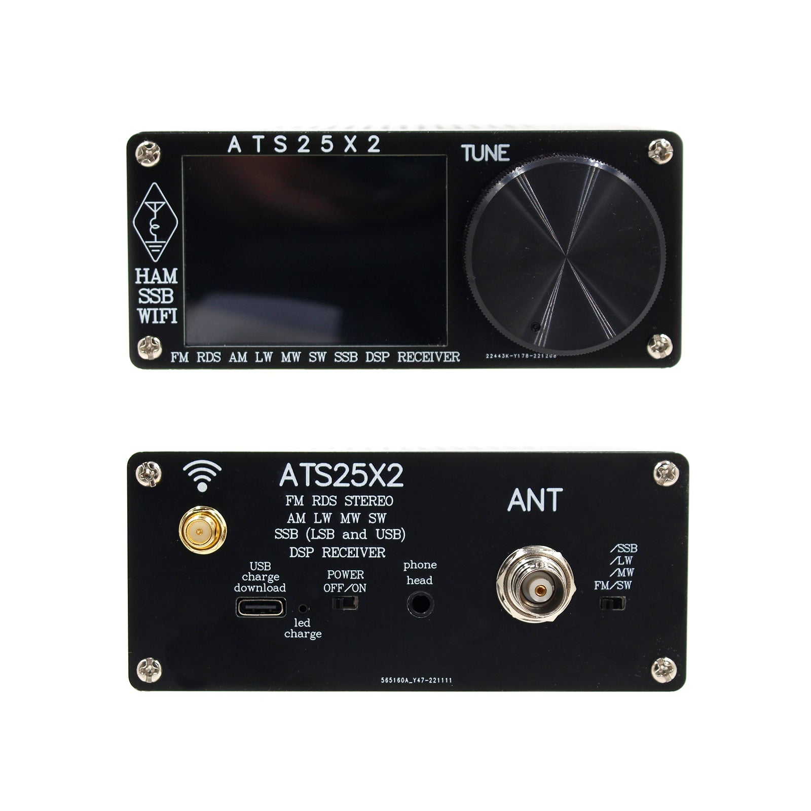 Nieuwe ATS-25X2 APP Netwerk WIFI All Band Radio-ontvanger FM LW MW SW DSP-connector