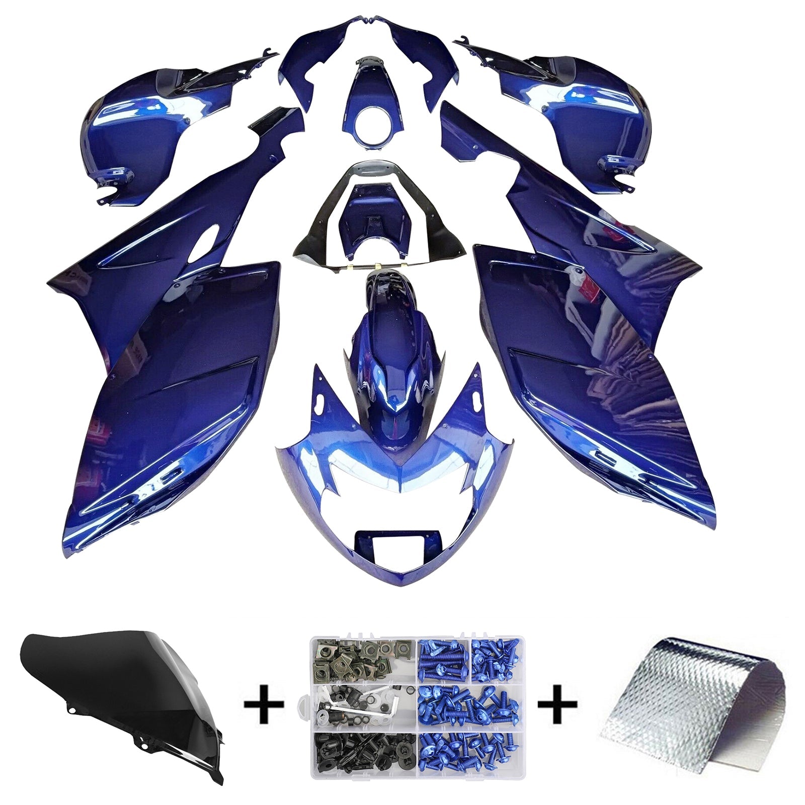 2005-2010 BMW K1200S Kit Carénage Carrosserie Plastique ABS