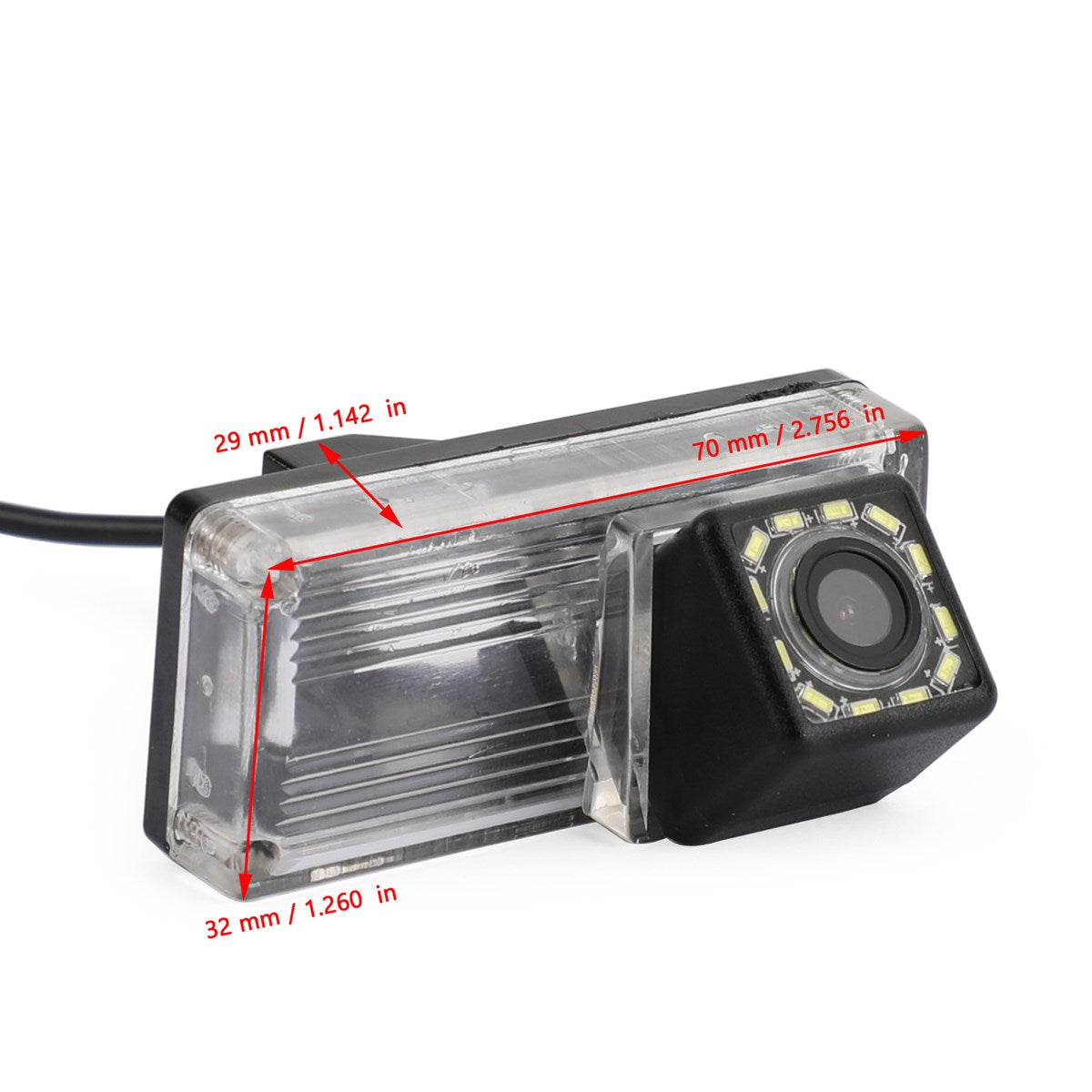 Caméra de recul inversée 12LED, compatible avec Toyota Land Cruiser série 70/100/200