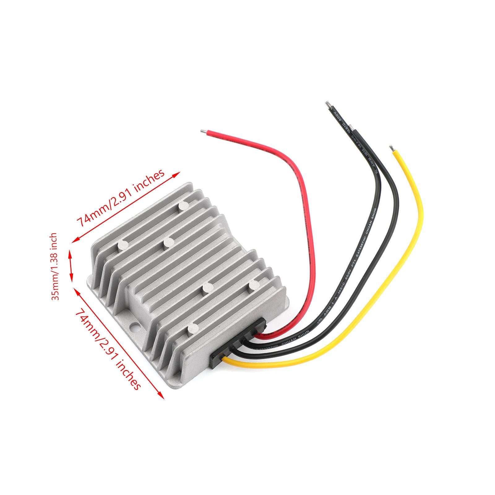 8-40V naar 12V 6A DC-spanningsstabilisator 72W Autovoedingsregelaar Waterdicht