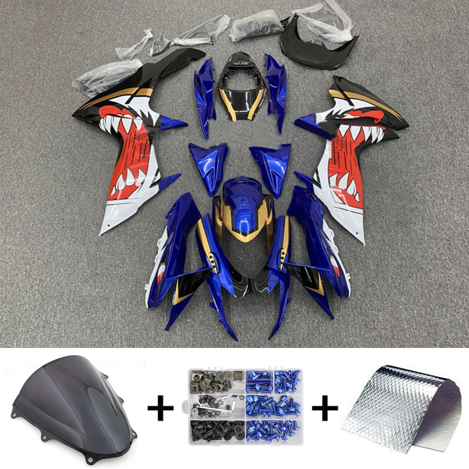 2011-2024 Suzuki GSXR 600/750 K11 Amotopart Injection Fairing Kit Bodywork Plastic ABS #101